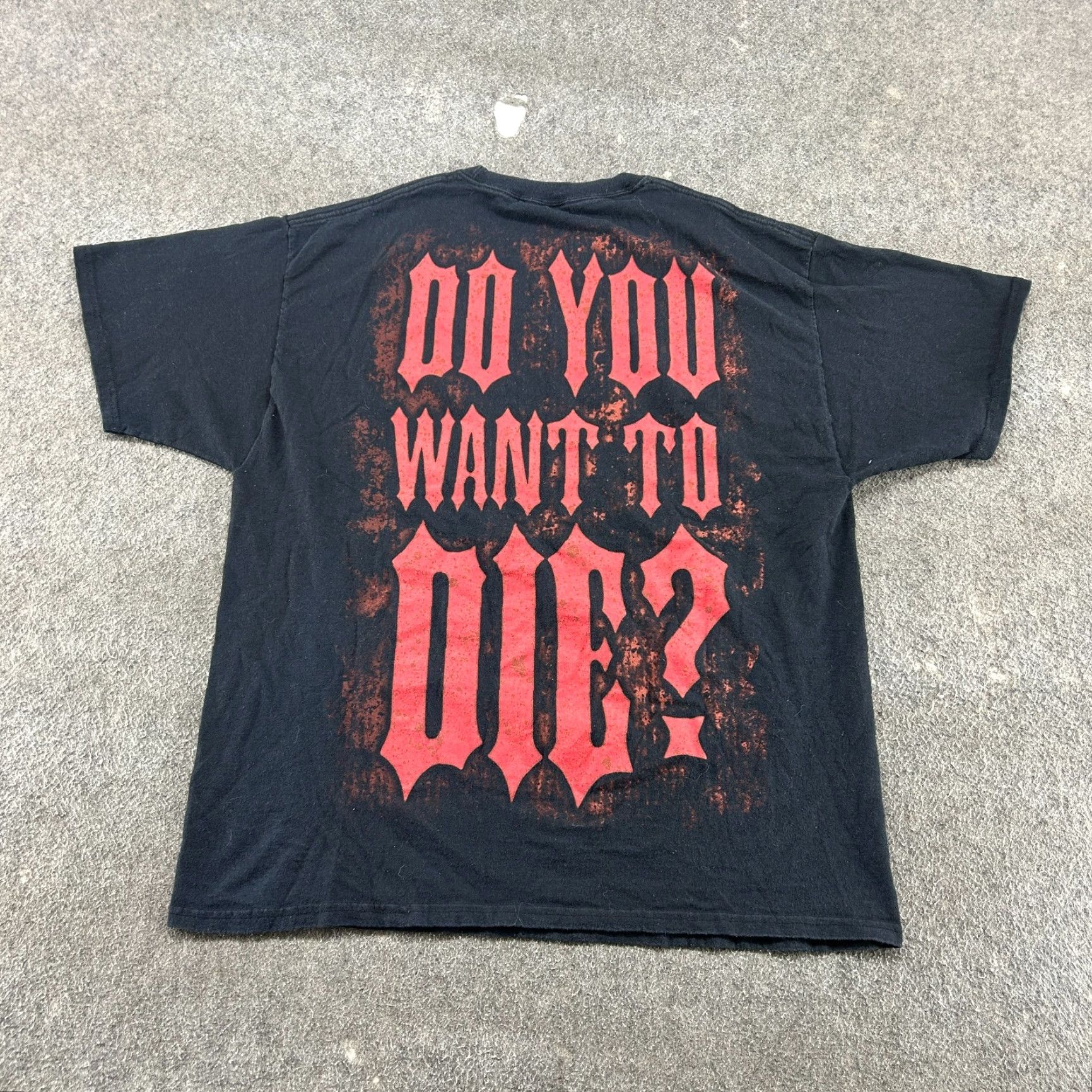 Hanes VINTAGE Slayer Shirt Mens XL Black World Blood Skull Band Do You Want To Die Y2K Size US XL / EU 56 / 4 - 3 Thumbnail