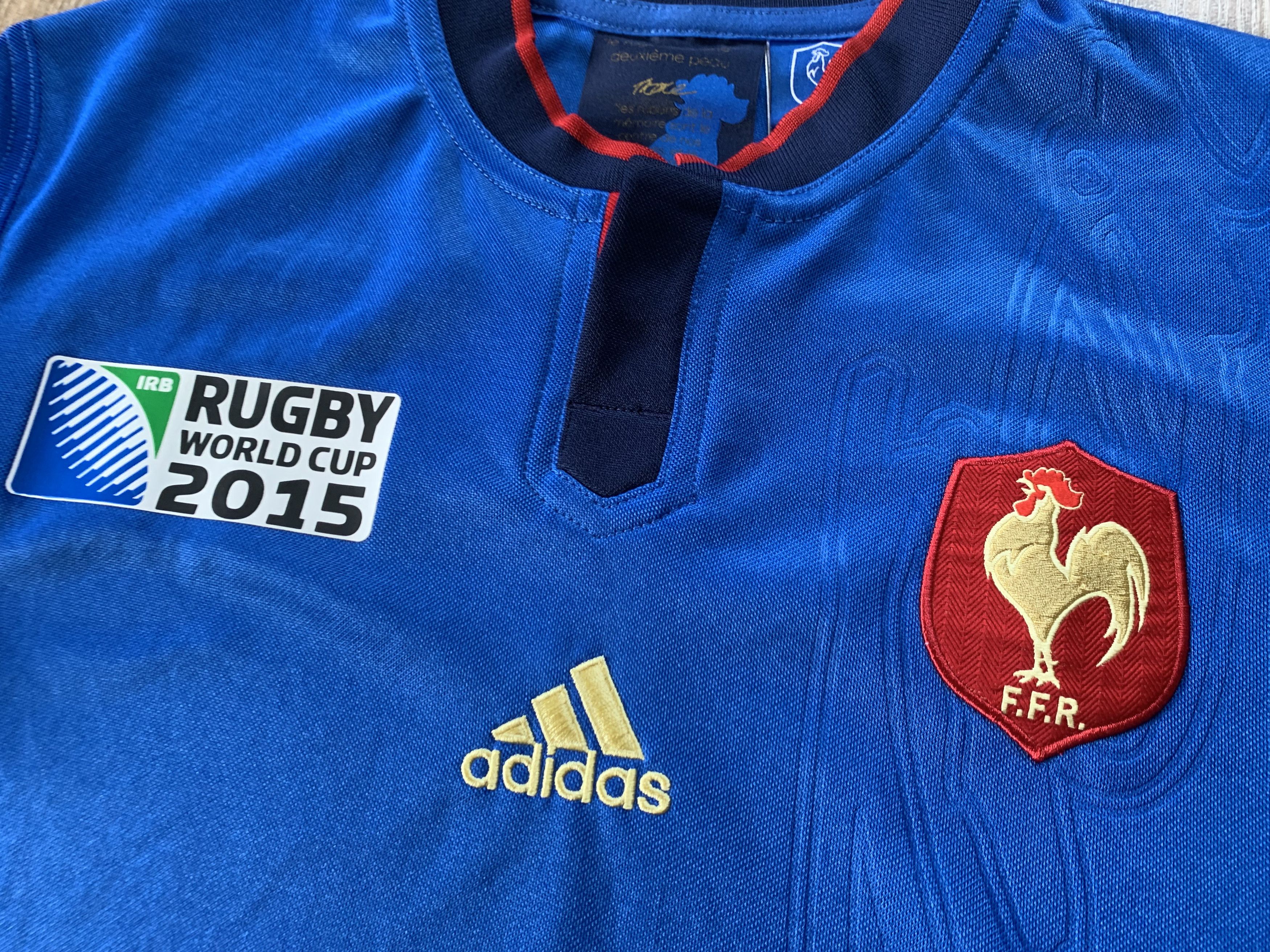 Adidas × Vintage Adidas France FFR Rugby 2015 World Cup Home Jersey Size US M / EU 48-50 / 2 - 4 Thumbnail