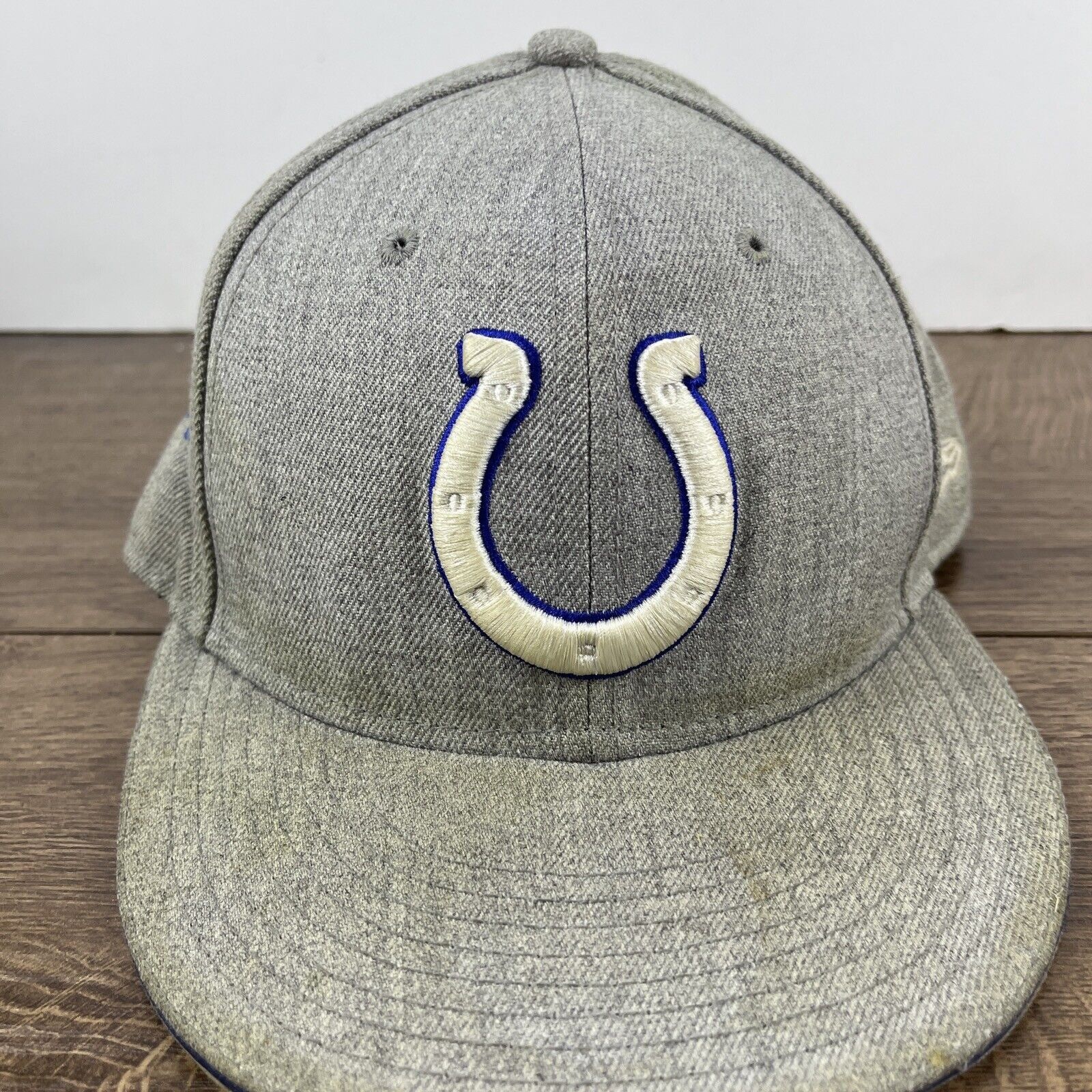 New Era Indianapolis Colts Hat New Era 9FIFTY Gray Snapback Hat Adju Size ONE SIZE - 7 Thumbnail