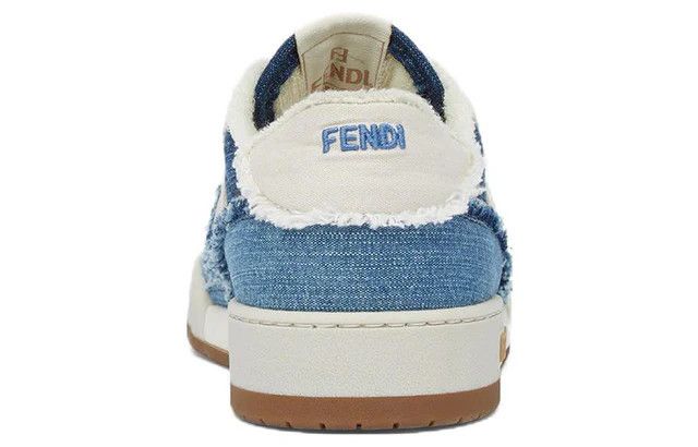 Fendi o1s1wg110126 Match Low Top in Blue Denim/White Size US 12 / EU 45 - 4 Thumbnail