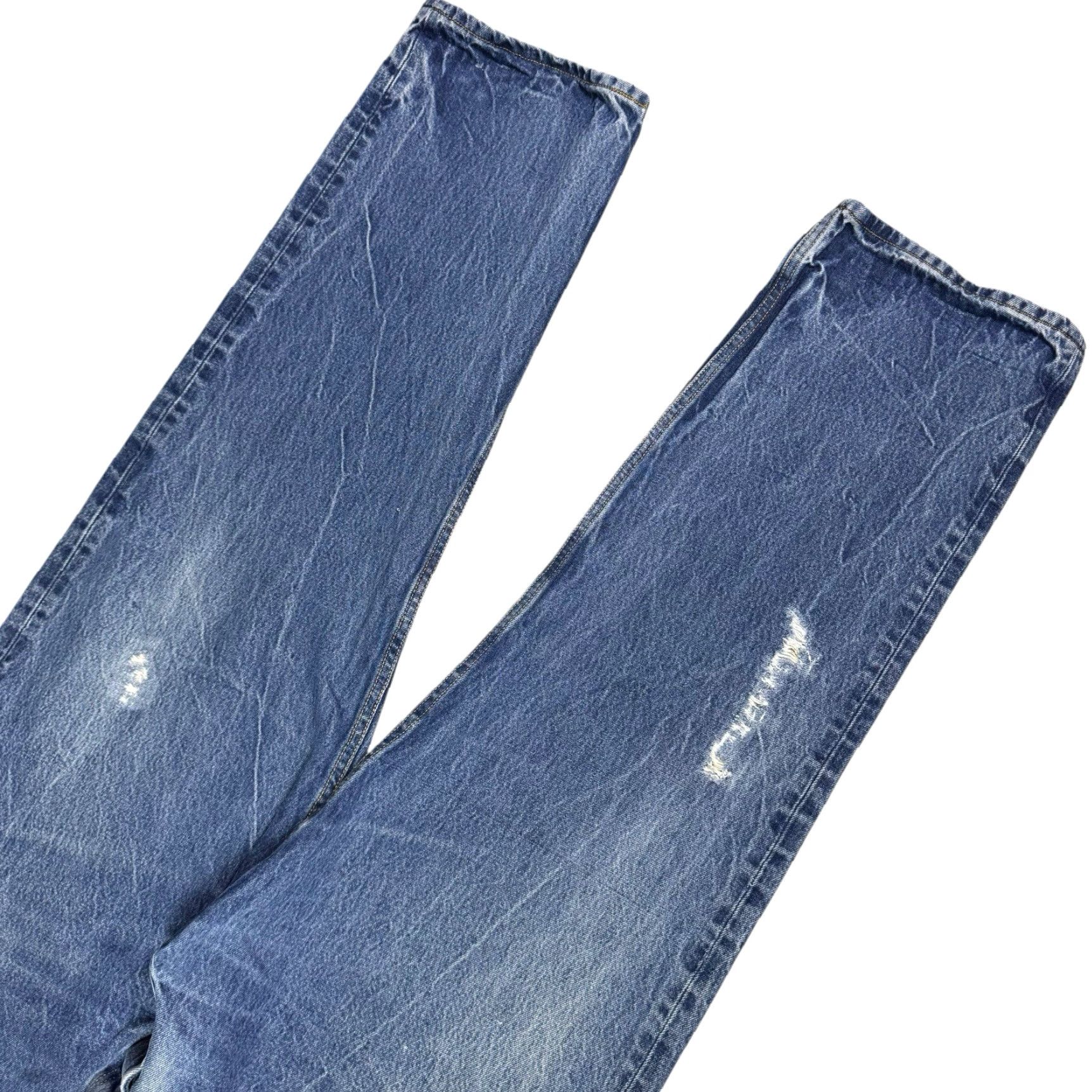 Levi's VINTAGE Levi's 501 Jeans Mens 42x30 Button Fly Straight Grunge Distressed Denim blue 5-Pocket Mens Regular Jeans Size US 42 / EU 58 - 3 Thumbnail