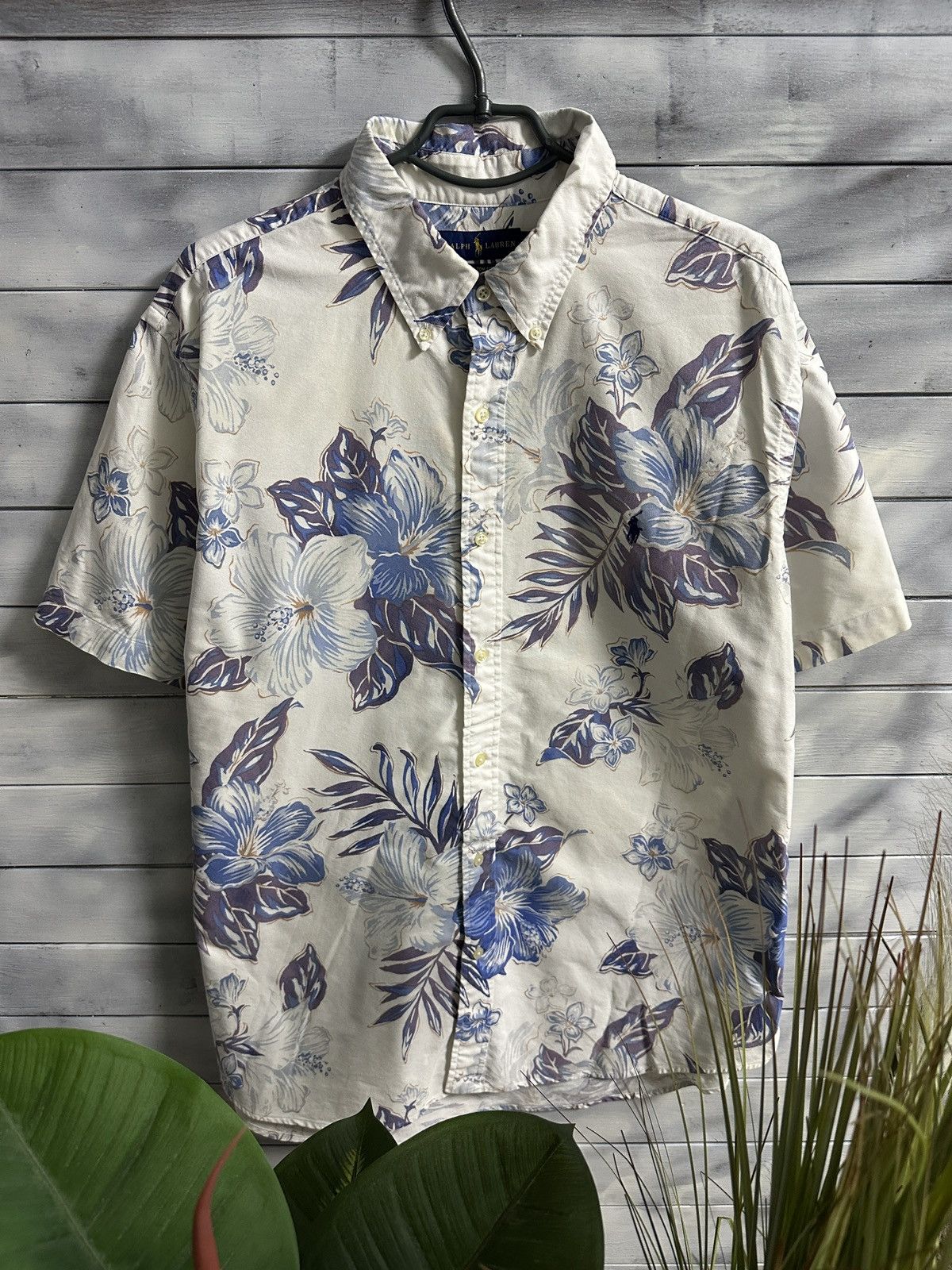 Ralph Lauren Rare Shirt Ralph Lauren Flowers Multilogo Size XXL. Size US XXL / EU 58 / 5 - 1 Thumbnail
