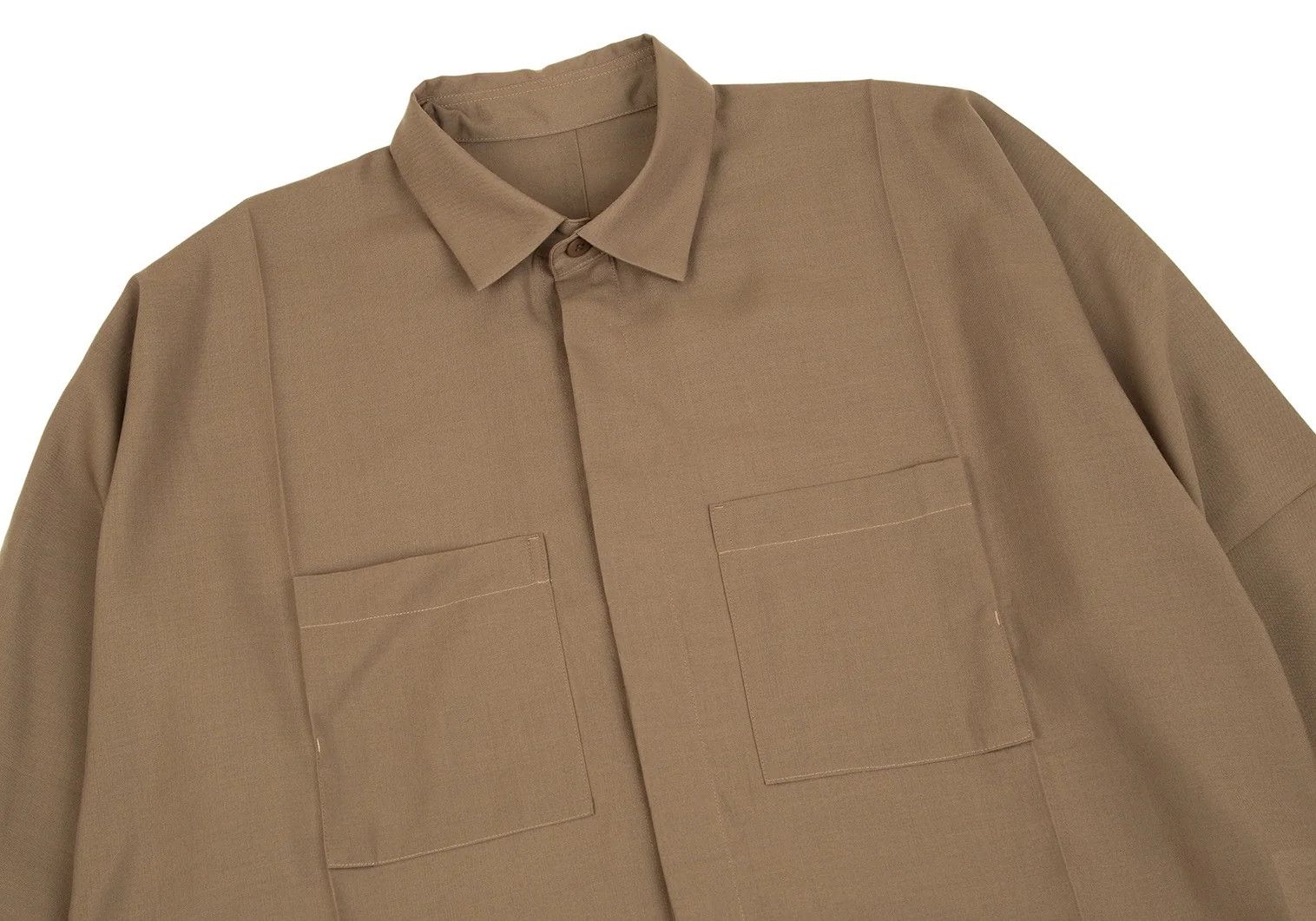 Issey Miyake Front-Button Dolman Shirt in Brown, Size 4 Size US XL / EU 56 / 4 - 2 Thumbnail