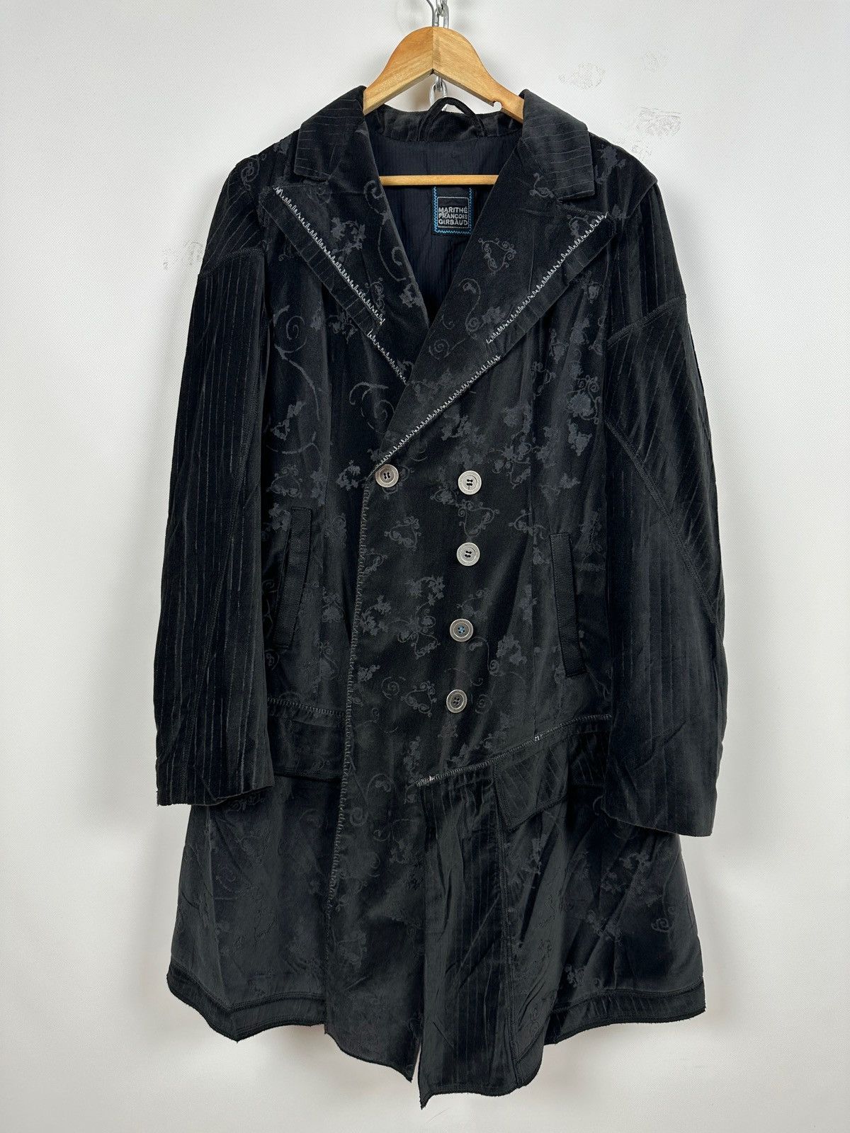 Marithe + Francois Girbaud Marithe Francois Girbaud Jacquard Double Breasted Coat Size L / US 10 / IT 46 - 2 Thumbnail