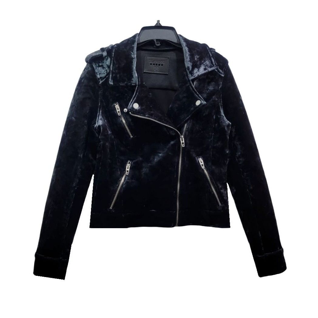 BLANKNYC ❤️BLANKNYC Gray Velvet Moto Jacket Women's S Biker Shinny Si Size S / US 4 / IT 40 - 4 Thumbnail