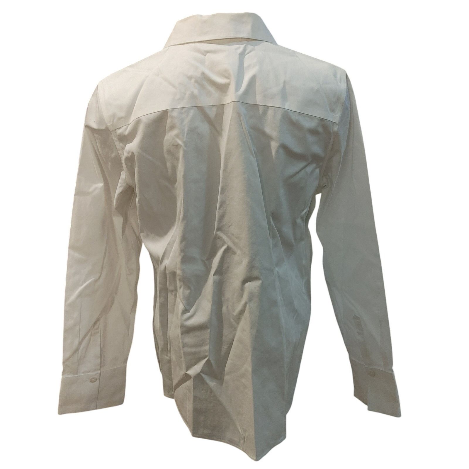 Chicos Chico's No-Iron Women's 1 White Long Sleeve Dress Shirt Size M / US 6-8 / IT 42-44 - 2 Thumbnail