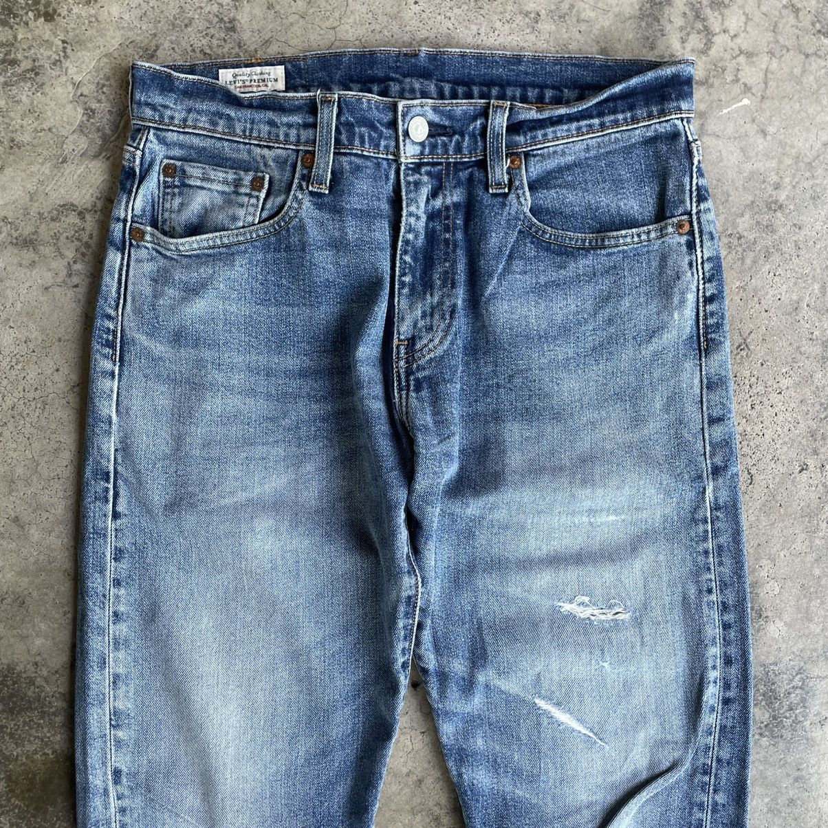 Levi's Vintage Clothing 🔥Vintage Levis 502 Big E Stoned Washed Ripped Distress Jeans Size US 31 - 2 Thumbnail