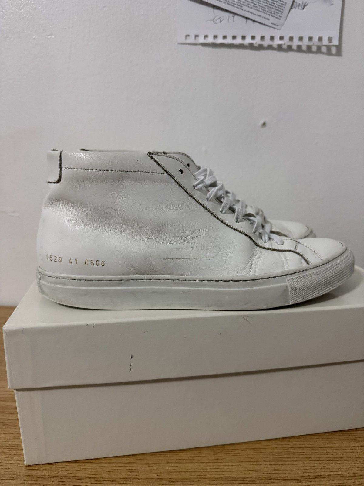 Common Projects WHITE COMMON PROJECTS ACHILLES US 8 41 high LUXARY SNEAKER Size US 8 / EU 41 - 3 Thumbnail