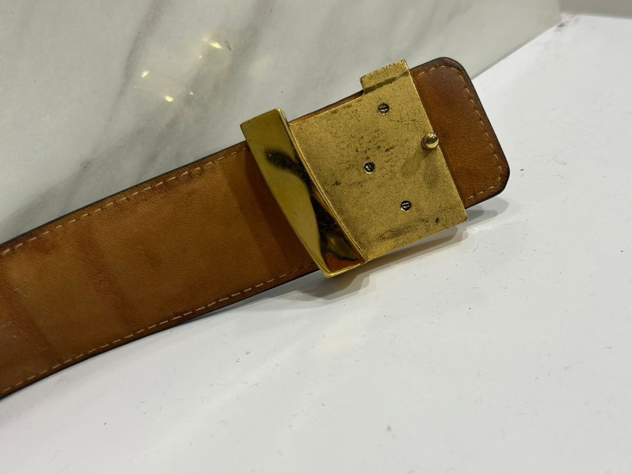 Louis Vuitton Authentic Louis Vuitton Monogram Belt 85/34 DEFECTED Size ONE SIZE - 9 Thumbnail