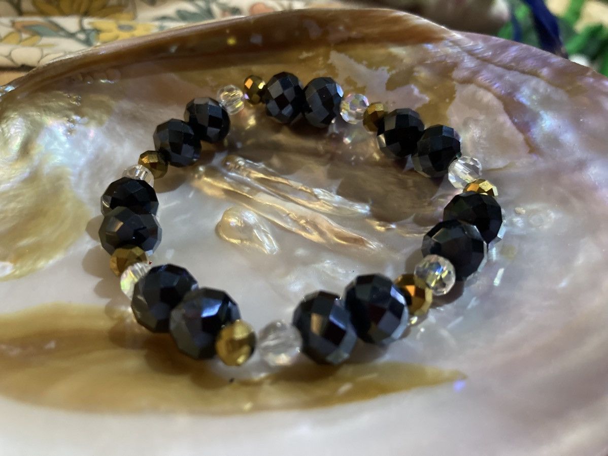 Other Black faceted beaded bracelet Size ONE SIZE - 2 Thumbnail