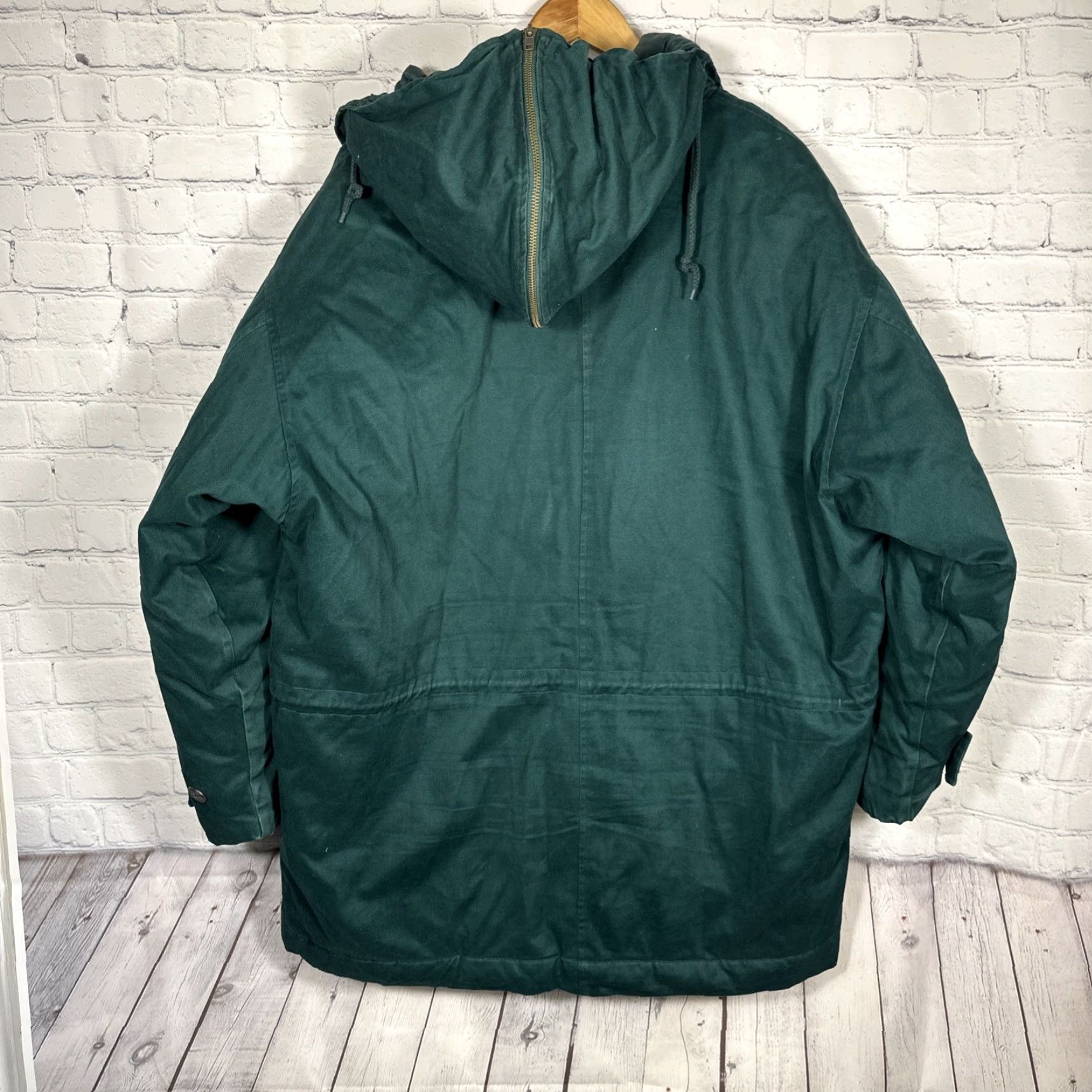 Eddie Bauer Eddie Bauer Parka Jacket Mens M Goose Down Hooded Arctic Green Cotton Canvas 90s Outdoor Casual Workwear Hiking Skiing Walking Size US M / EU 48-50 / 2 - 6 Thumbnail