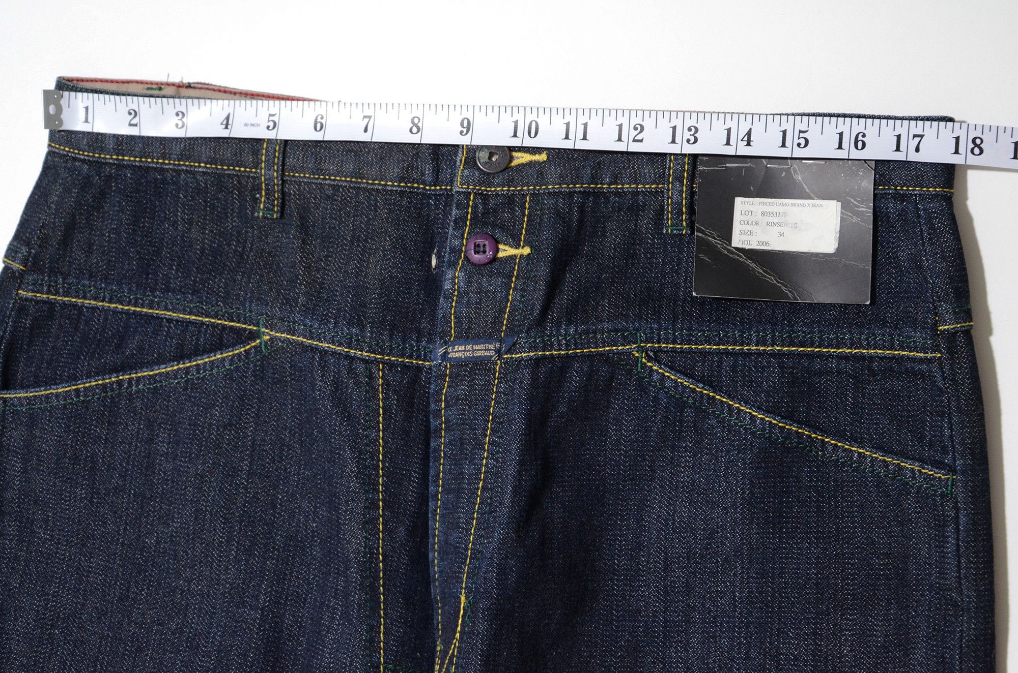 Marithe + Francois Girbaud M+FG Jeans Y2K Hiphop Streetwear Design Sample Item Size US 34 / EU 50 - 11 Thumbnail