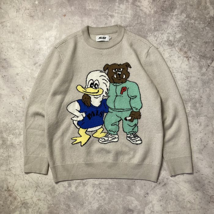 Palace Palace “Dog and Duck” knit sweater | Grailed