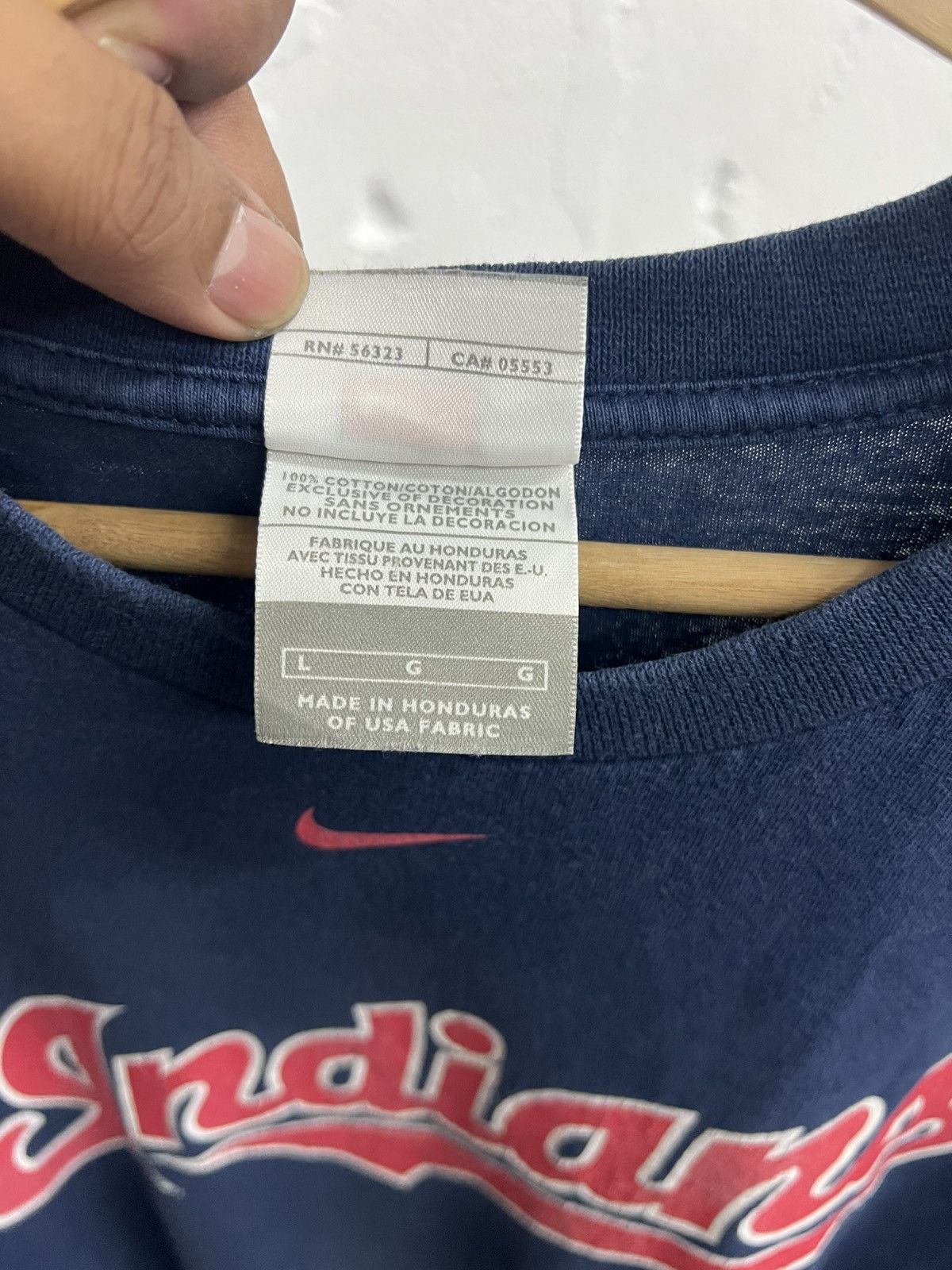 MLB × Nike × Vintage Vintage Rare Y2K Nike Indians MLB Tee Size US L / EU 52-54 / 3 - 9 Thumbnail