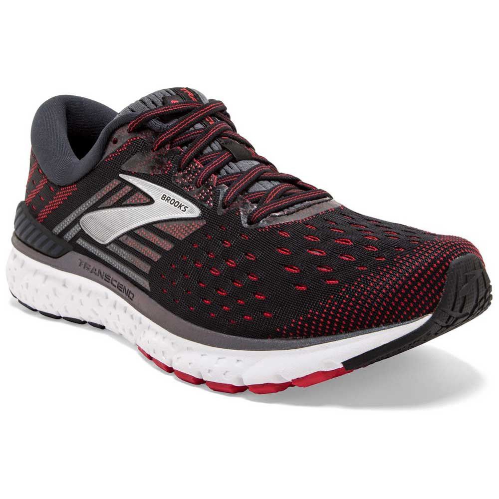Brooks Transcend 6 Running Shoes Trail Lace Up Black Red 11M, Men's