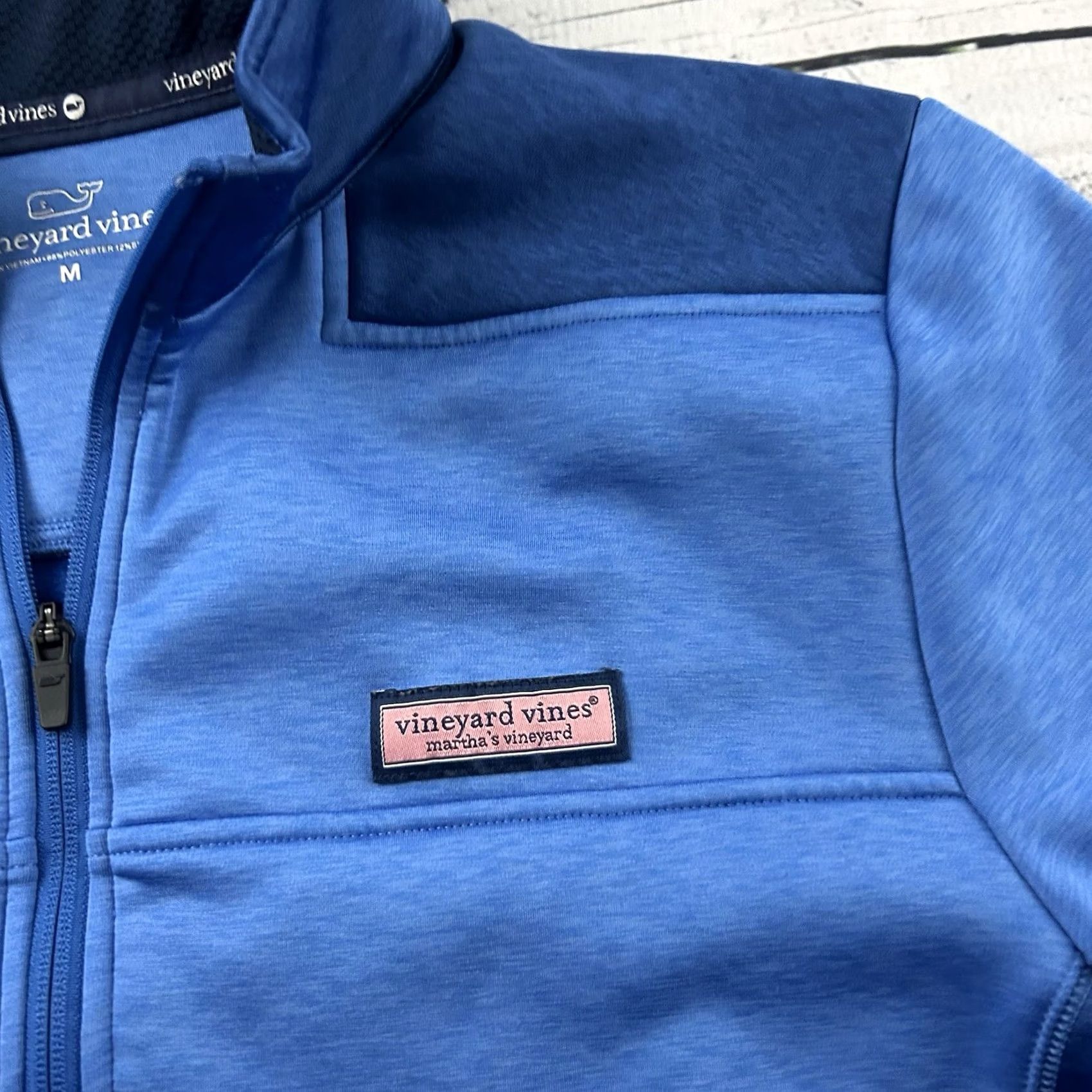 Vineyard Vines Vineyard Vines Jacket Fleece Lined 1/4 Zip Pullover Blue Men's M Size US M / EU 48-50 / 2 - 2 Thumbnail