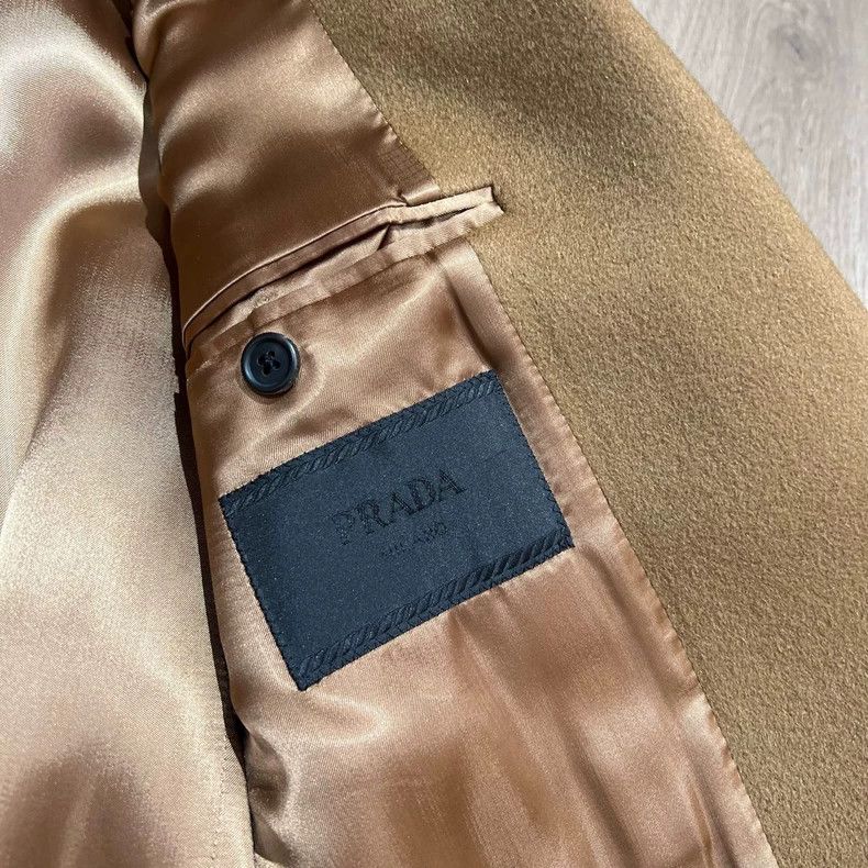 Prada Prada Show blue lapel camel wool coat 2504-Nextarrow Size US M / EU 48-50 / 2 - 5 Thumbnail