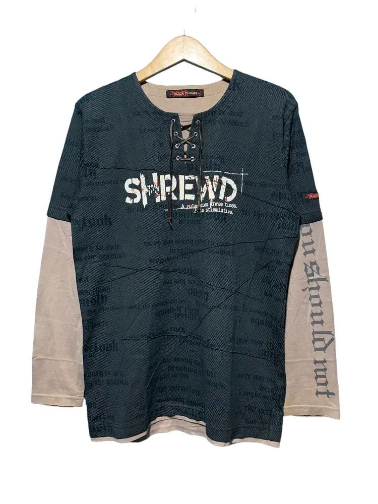 Japanese Brand Y2k Slash Number double layer laces up AOP iconic vintage Size US M / EU 48-50 / 2 - 1 Thumbnail