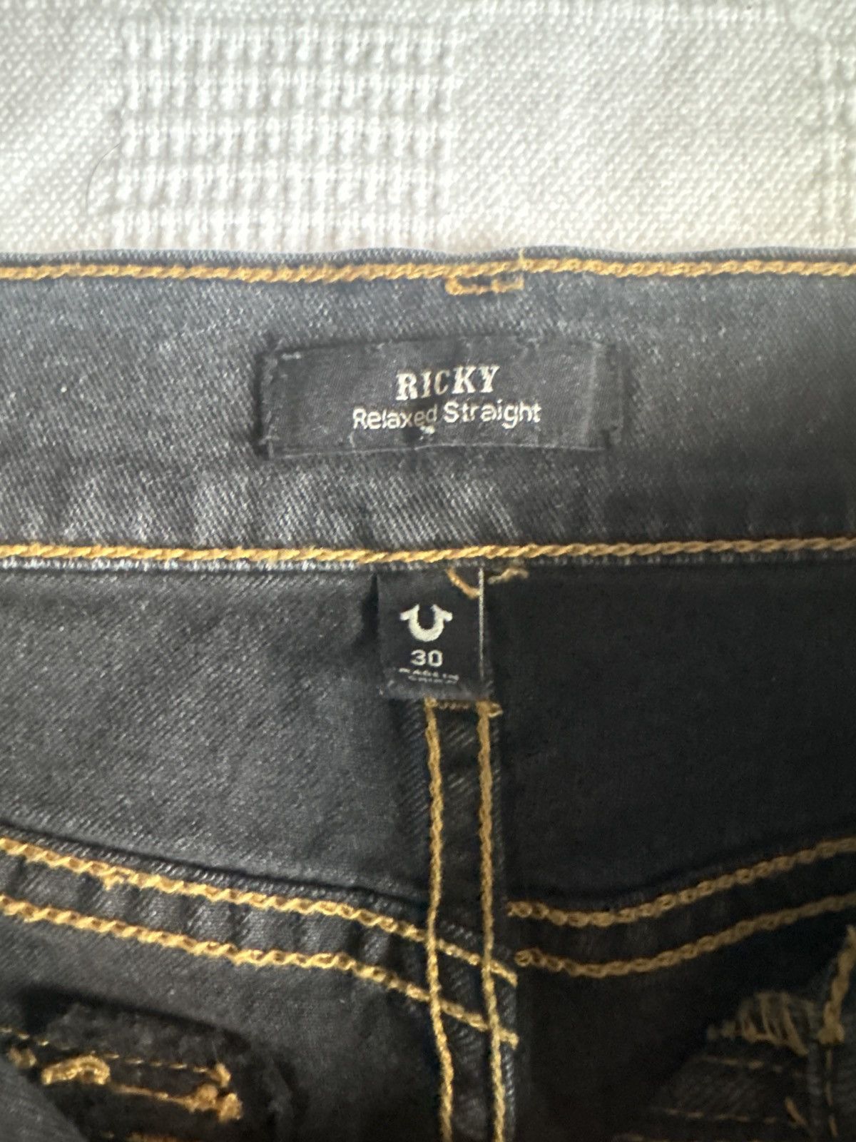 True Religion Gloomy Grey/Gold Stitch True Religion Size US 30 / EU 46 - 2 Thumbnail