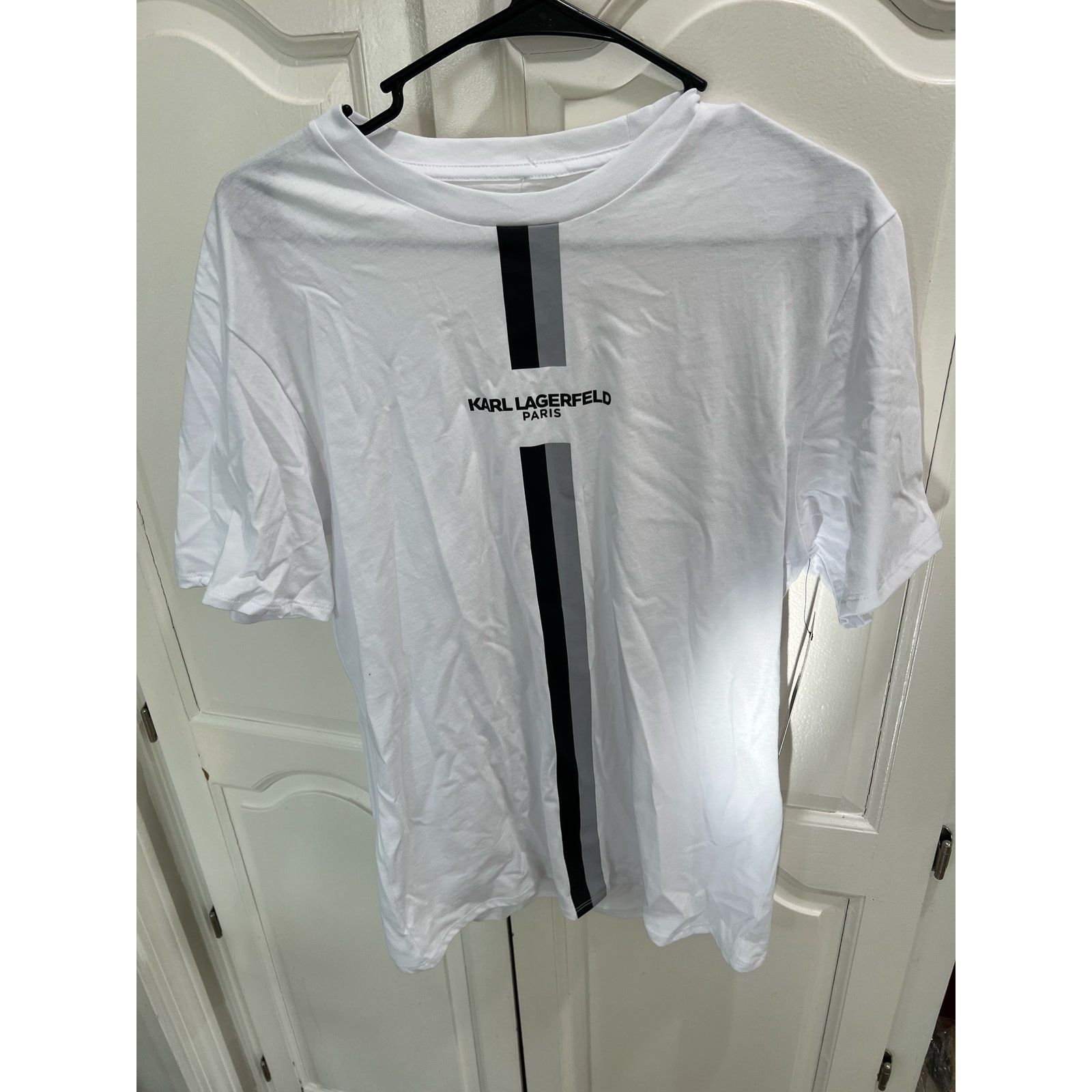 Karl Lagerfeld Karl Lagerfeld Paris T-Shirt Men’s M White Vertical Stripe Size US M / EU 48-50 / 2 - 4 Thumbnail