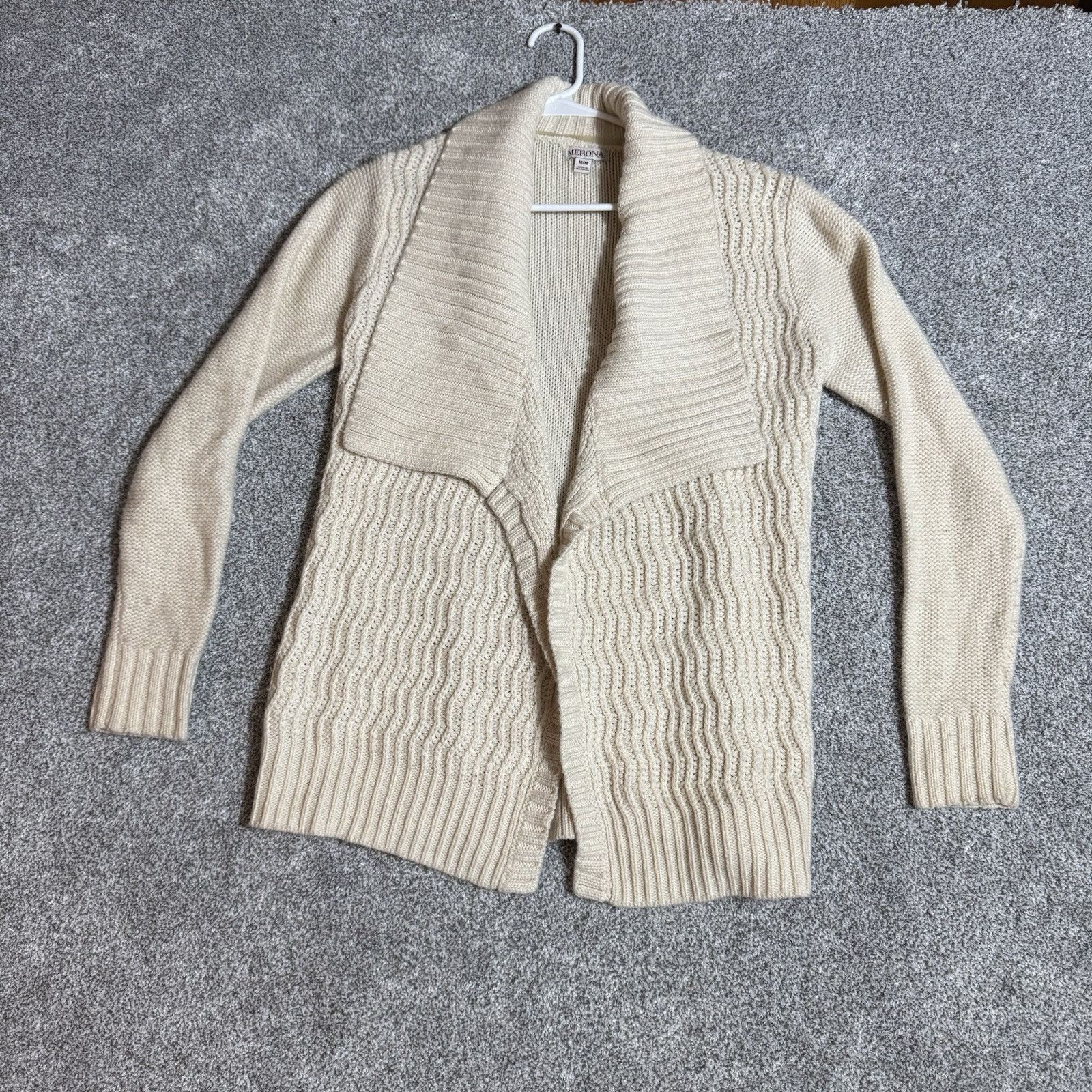 Merona Grandmacore Cardigan Sweater Women M Cozy Shawl Collar Cozy Size M / US 6-8 / IT 42-44 - 1 Thumbnail