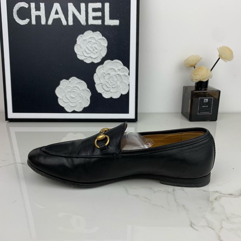Gucci Gucci Jordaan Leather Horsebit Loafers for Women Size US 6 / IT 36 - 6 Thumbnail