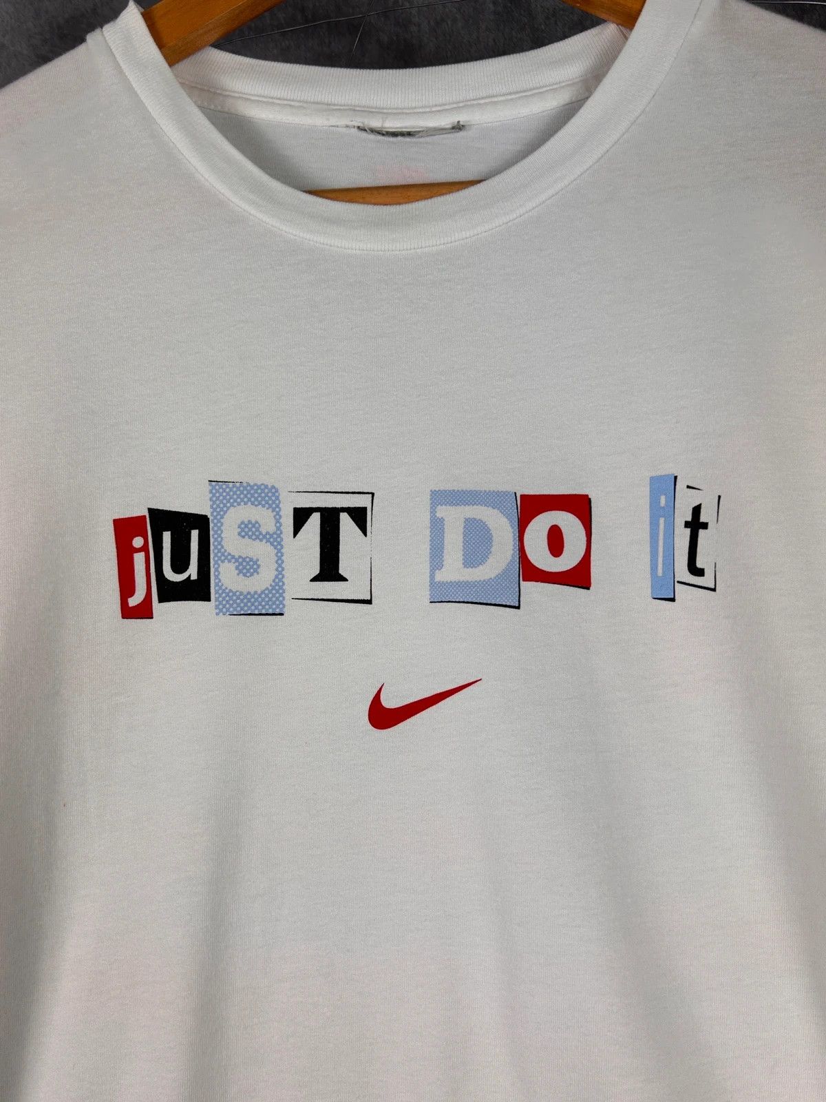 Nike × Vintage Nike Just Do It spellout white tee vintage from 00s swoosh Size US L / EU 52-54 / 3 - 2 Thumbnail