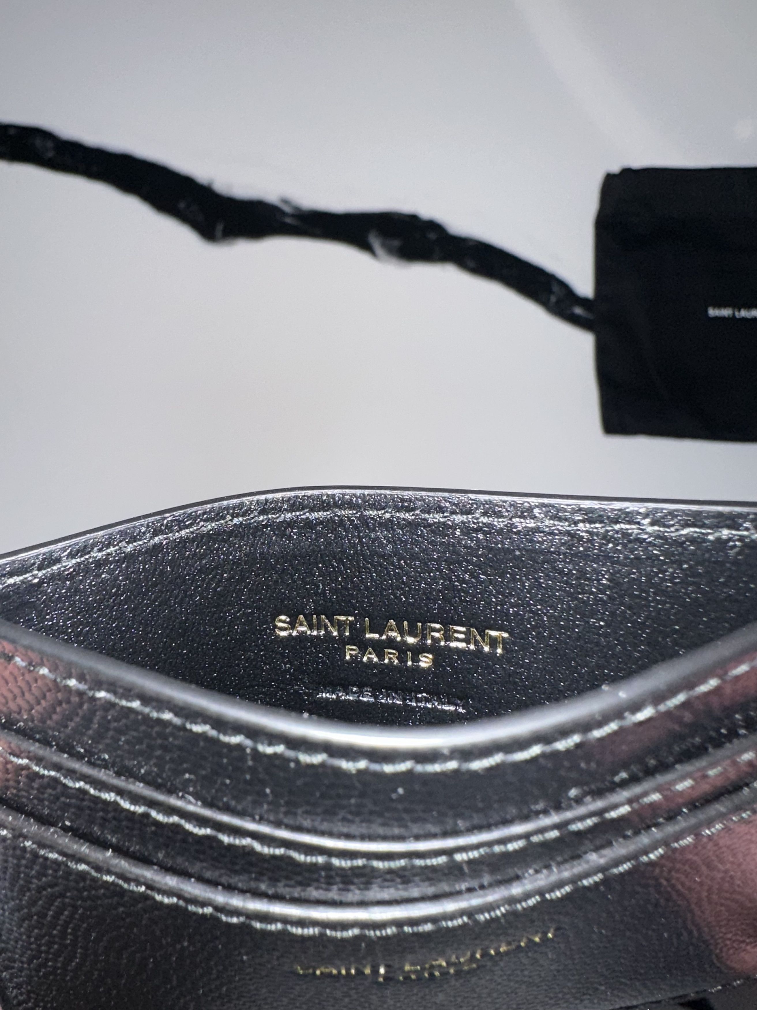 Yves Saint Laurent YSL Embossed Gold Leather Cardholder Size ONE SIZE - 5 Thumbnail
