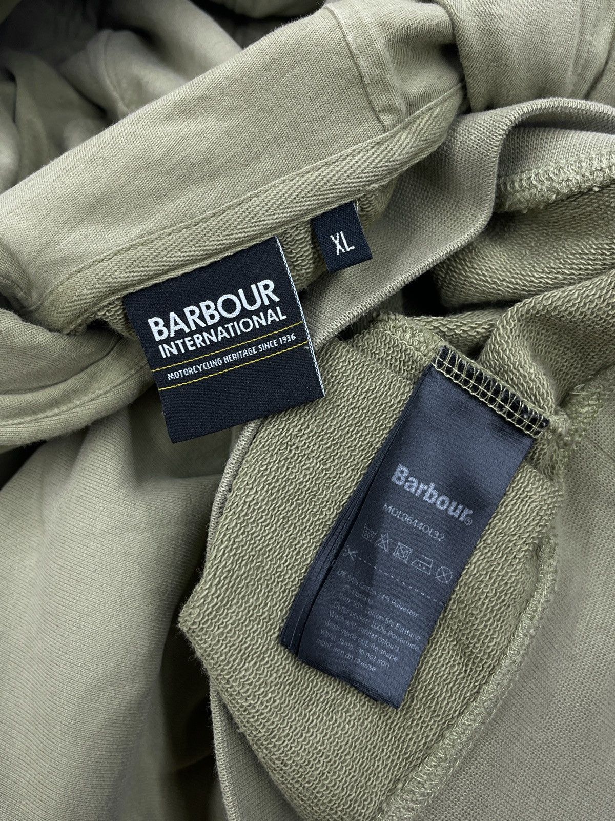 Barbour Mens Barbour International Ewan Hoodie Olive Size US XL / EU 56 / 4 - 7 Thumbnail