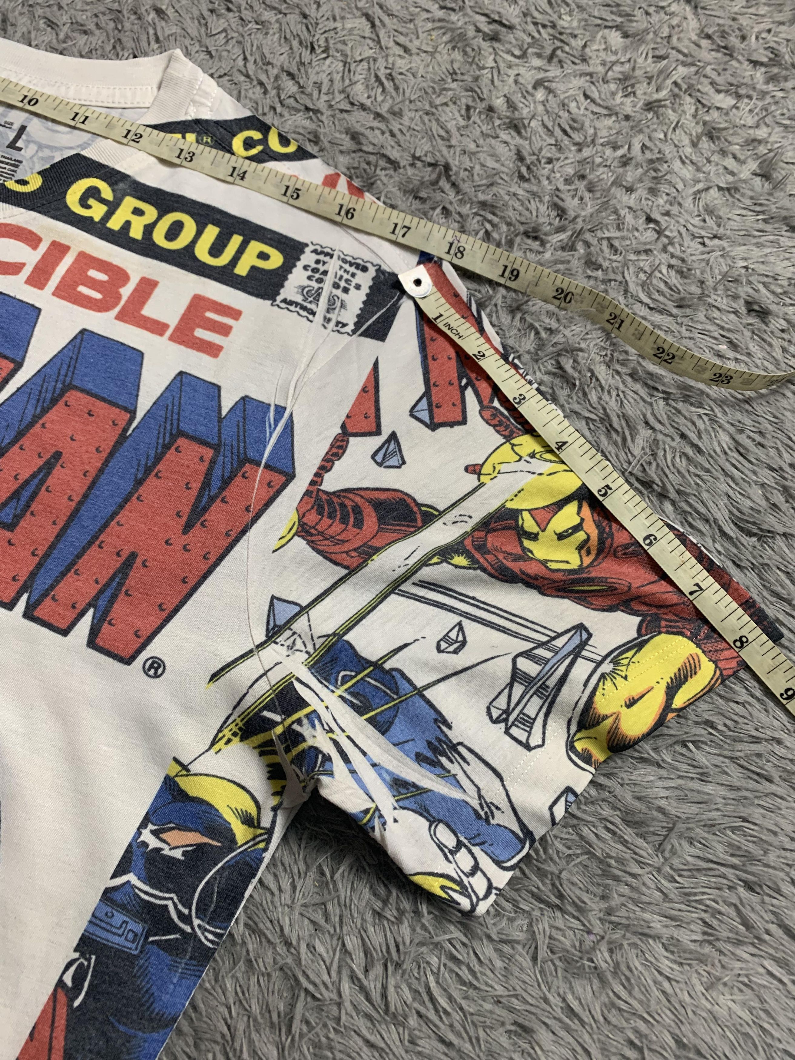 Vintage Vintage 90s Marvel Comics Iron Man All Over Print AOP Tee Size US L / EU 52-54 / 3 - 9 Thumbnail