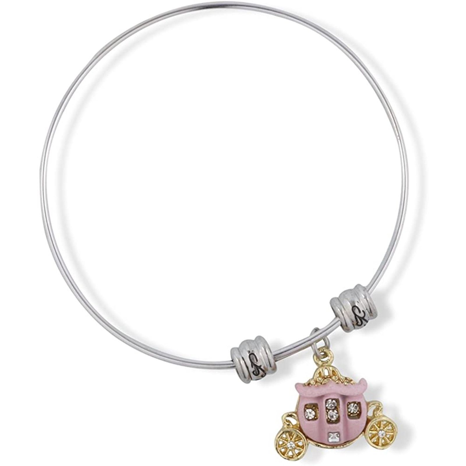 & Other Stories Carriage Cinderella Pink with Gold Wheels Fancy Charm Bangle Size ONE SIZE - 1 Thumbnail