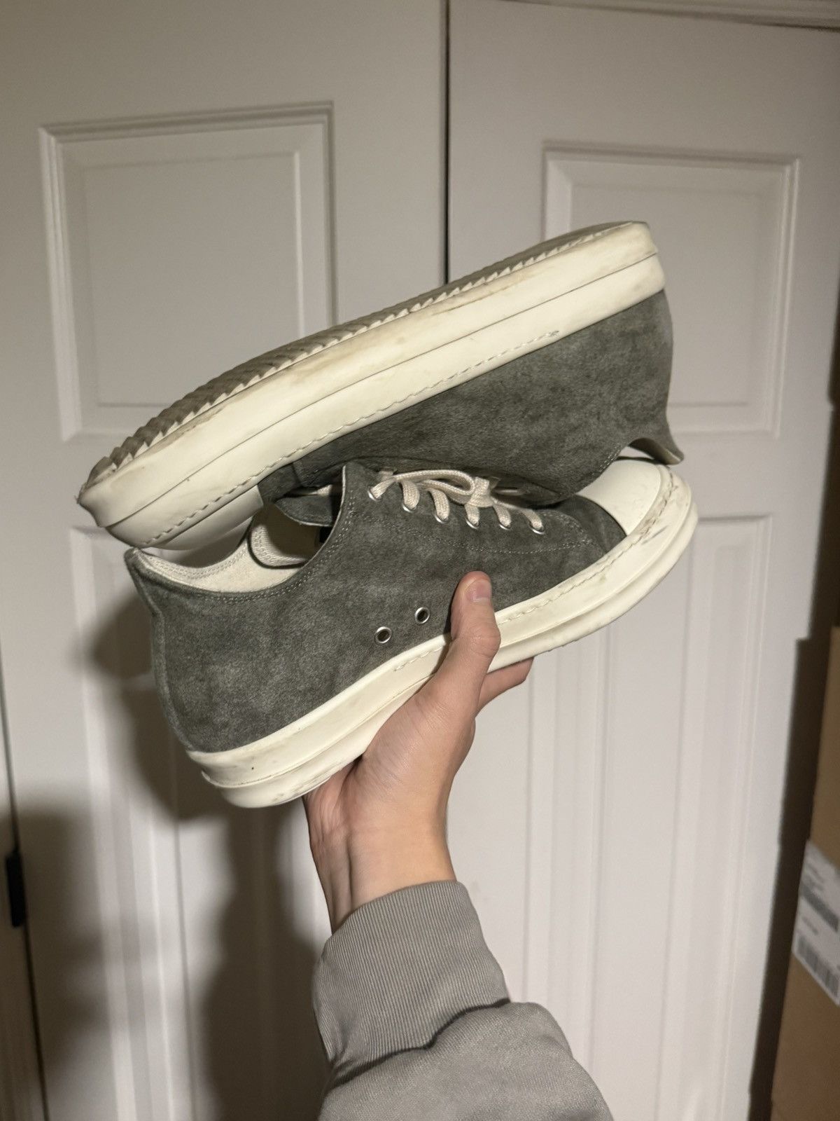 Rick Owens Drkshdw Rick Owens DRKSHDW Grey Suede Ramone Sneakers Size US 8 / EU 41 - 5 Thumbnail