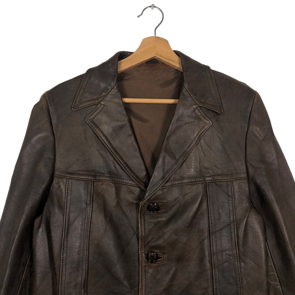 Japanese Brand 🔥90’s Vintage Leather Jacket John Lewis Partnership Size US S / EU 44-46 / 1 - 2 Thumbnail