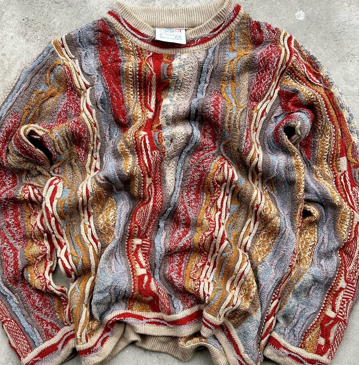 Coogi 💥GRAIL💥 CRAZIEST COOGI 3D CABLE KNIT Size US M / EU 48-50 / 2 - 6 Thumbnail