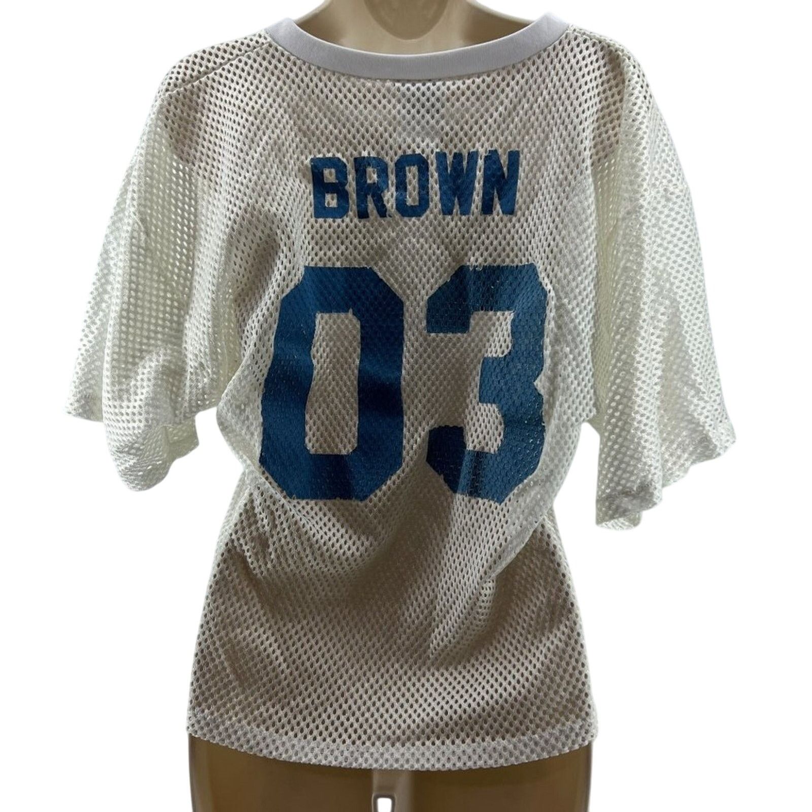 Vintage Vintage BIKE White Jersey Blue Letters Size Medium Size M / US 6-8 / IT 42-44 - 6 Thumbnail