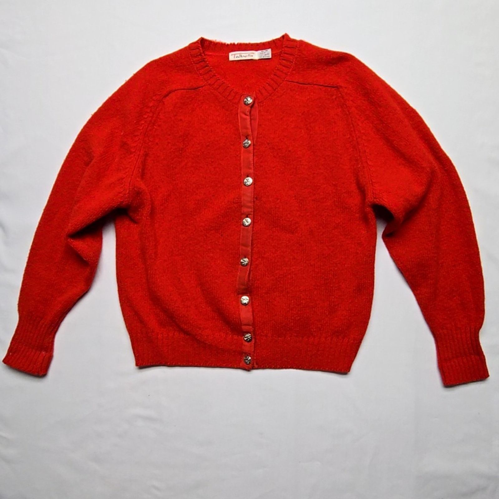 Talbots Vintage Talbots Red Wool Cardigan Button Front Womens M Size M / US 6-8 / IT 42-44 - 1 Thumbnail