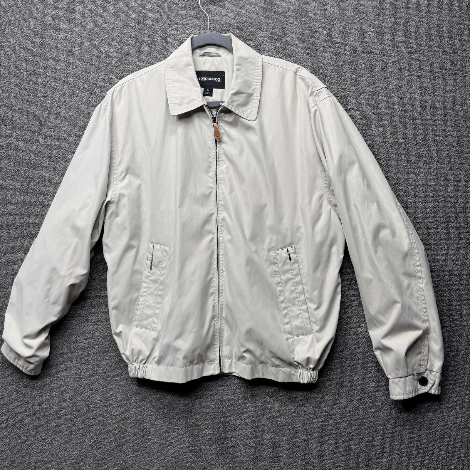 London Fog London Fog Men’s M Beige/Ivory Full Zip Bomber Golf Grandpa Size US M / EU 48-50 / 2 - 1 Thumbnail