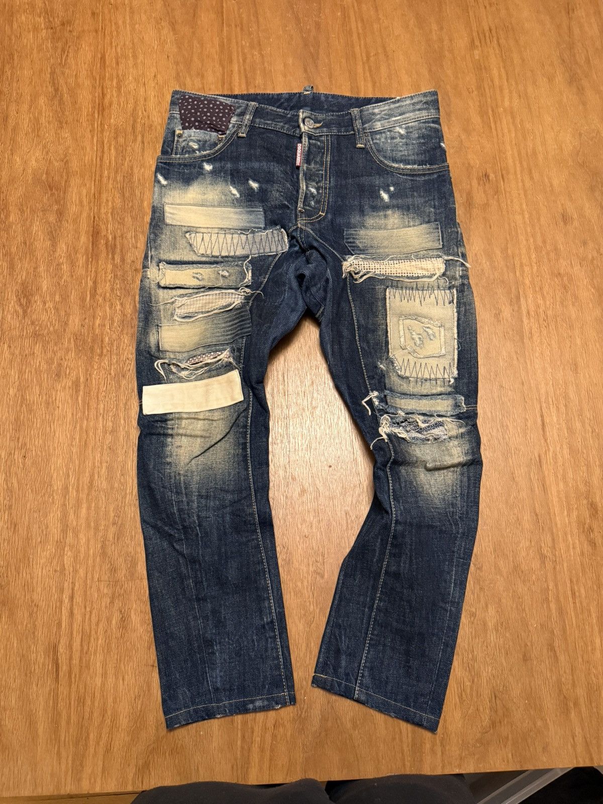 Dsquared2 Dsquared cropped denim, jean Japanese distressing Size US 31 - 1 Thumbnail