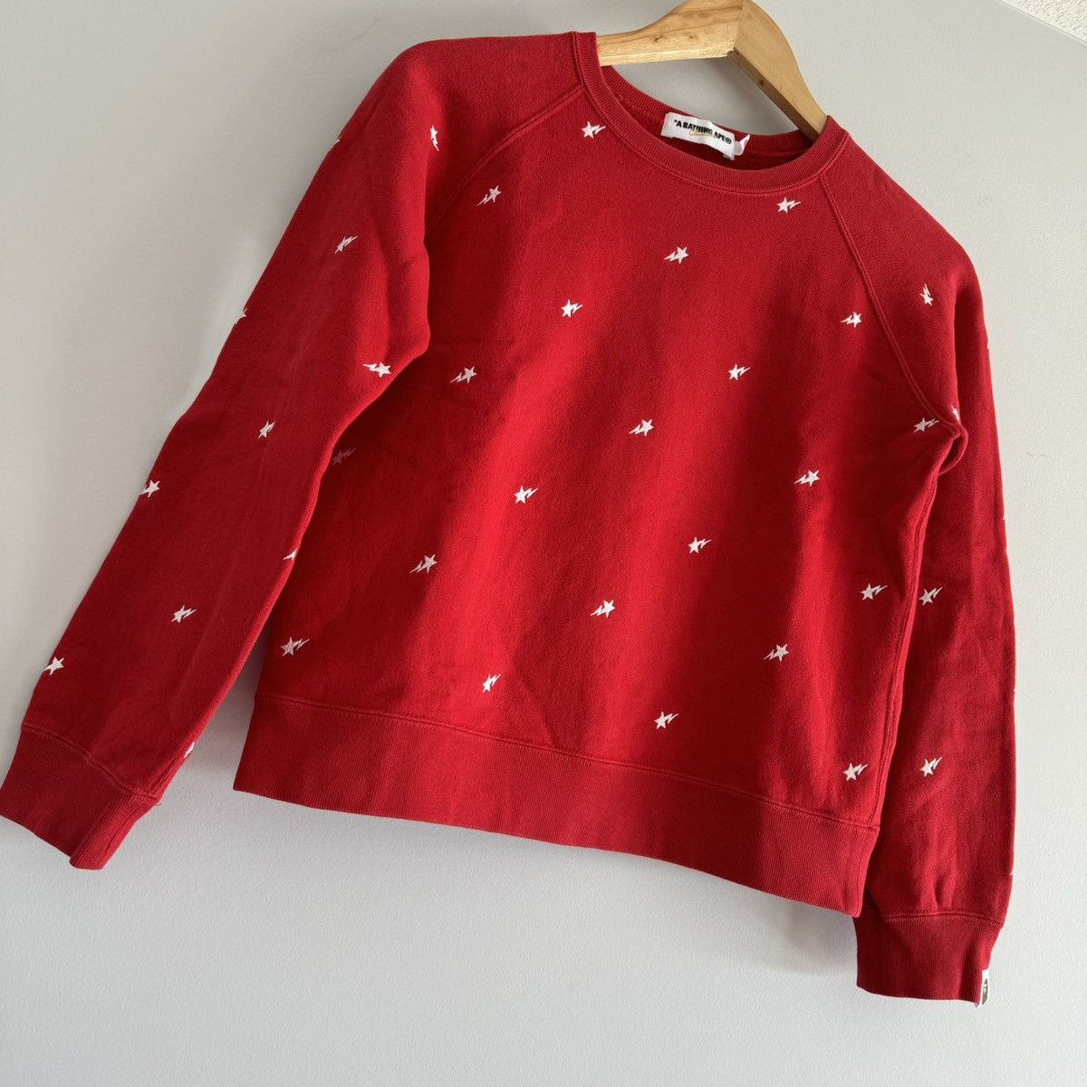 Bape × Nigo × Vintage Bape Sta Star Pattern Cropped Crewneck Sweatshirt Size XS / US 0-2 / IT 36-38 - 5 Thumbnail