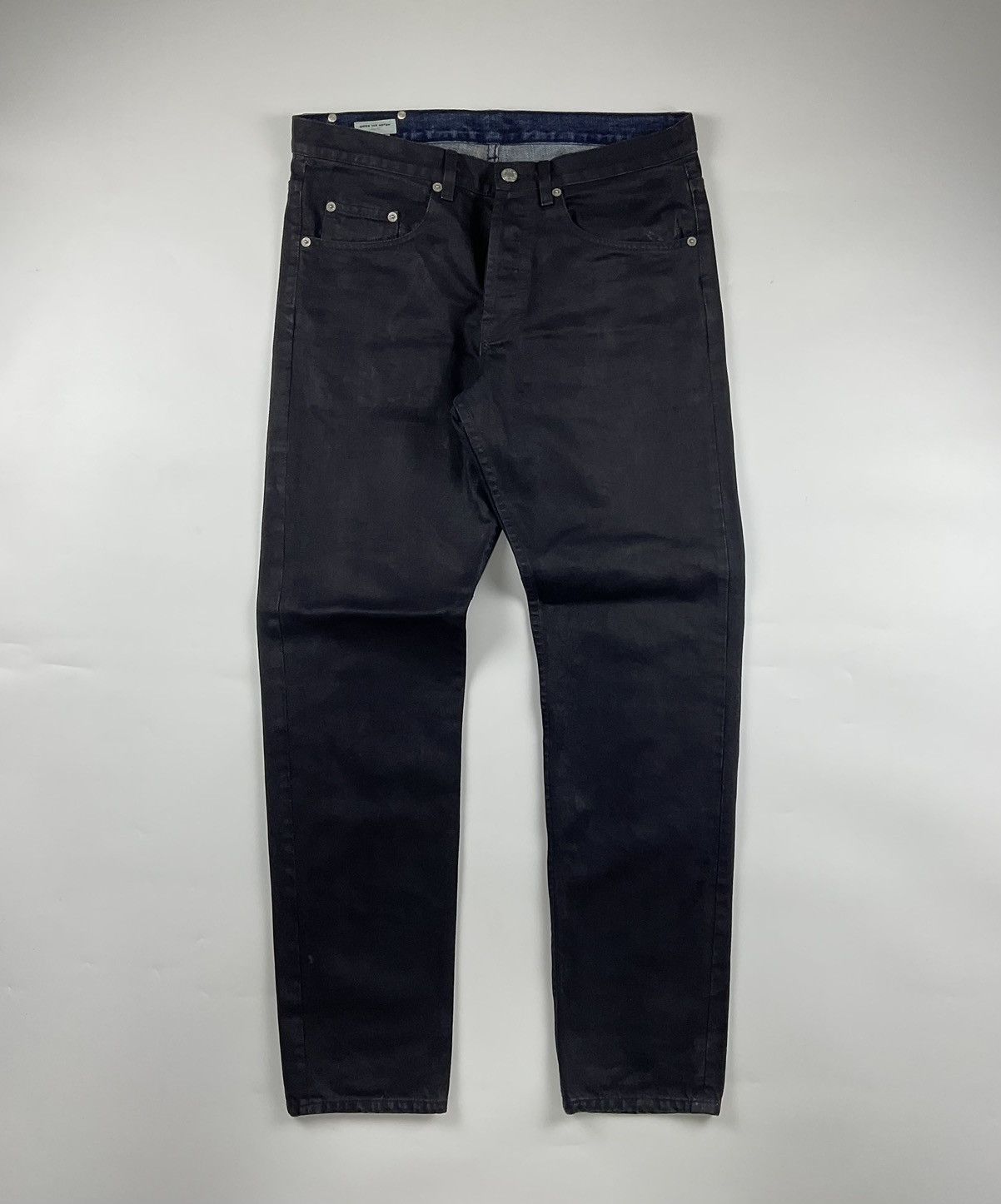 Dries Van Noten Dries Van Noten Waxed Denim Pants Size US 32 / EU 48 - 1 Thumbnail