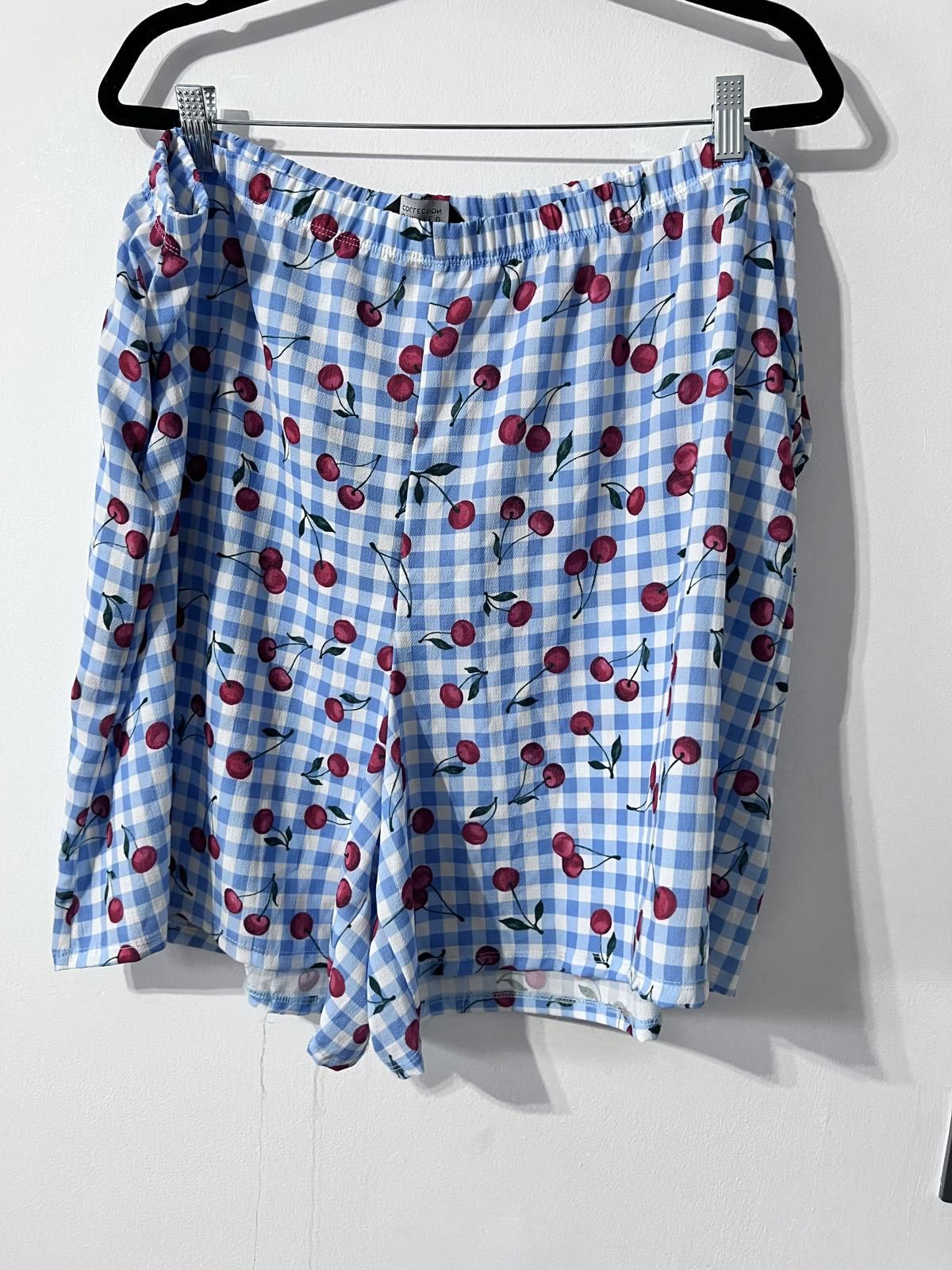 Other Yours Cherry Print Gingham Co-ord Set – UK 22/24 & 26/28 Size ONE SIZE - 7 Thumbnail
