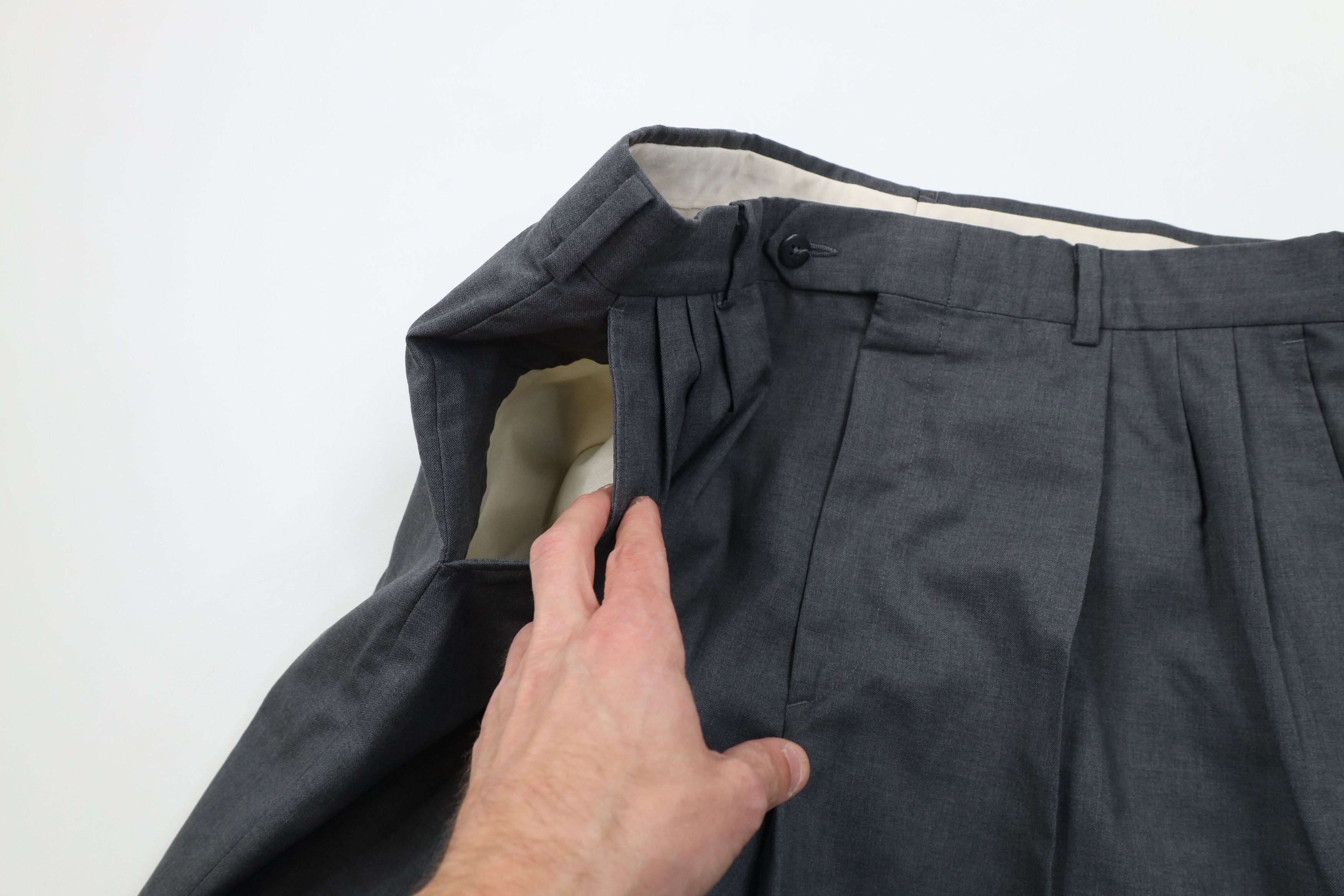 Vintage Vintage 60s Streetwear Wool Knit Wide Leg Chino Pants USA Size US 34 / EU 50 - 8 Thumbnail