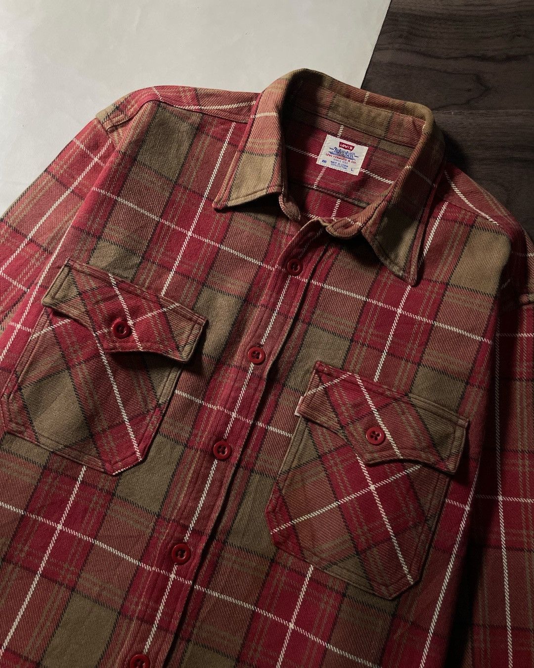 Levi's Heavy Flannel Shirt LEVIS Size L fit XL Size US XL / EU 56 / 4 - 4 Thumbnail