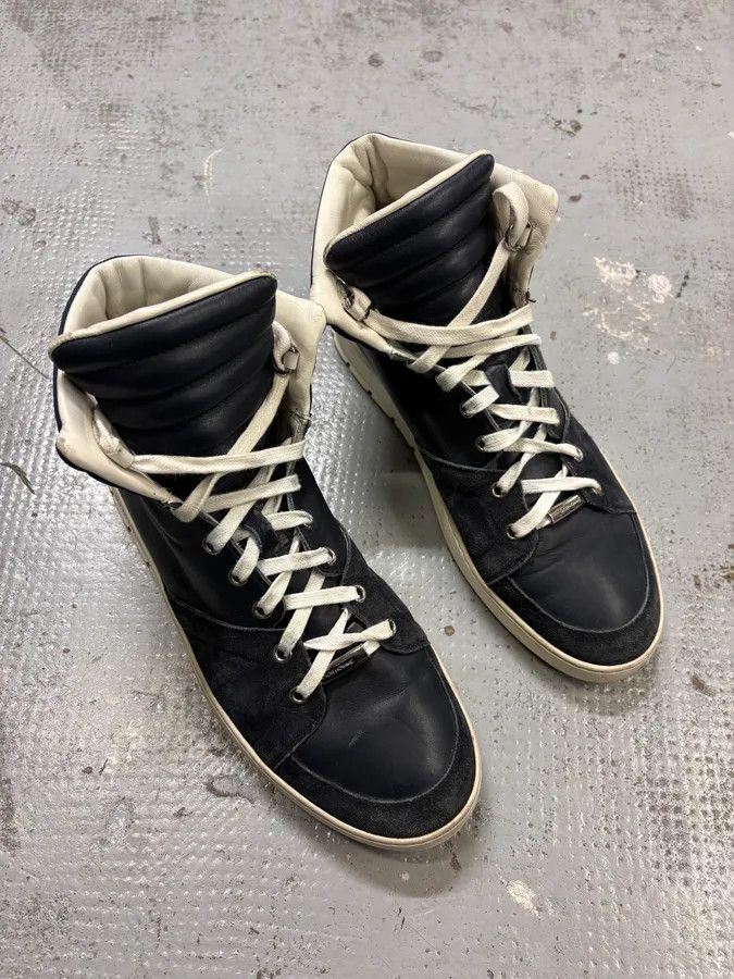 Dior 2000s Dior Homme Navy & Red High Top Sneakers Size US 10 / EU 43 - 5 Thumbnail