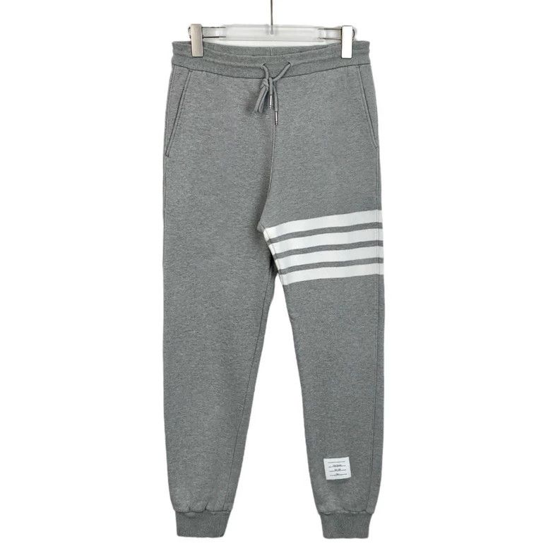 Thom Browne Thom Browne Size 1 Gray classic four-bar cotton drawstring Size US 30 / EU 46 - 1 Thumbnail