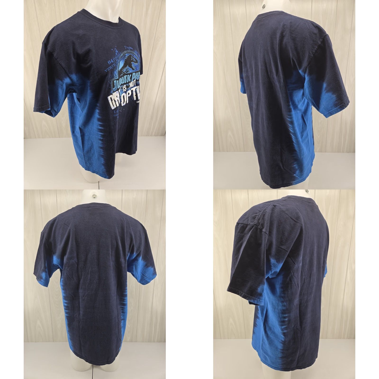 Vintage VINTAGE Jurassic Park Shirt Universal Studios Blue Tie Dye XL Men Short Sleeve Bill? Size US XL / EU 56 / 4 - 8 Thumbnail