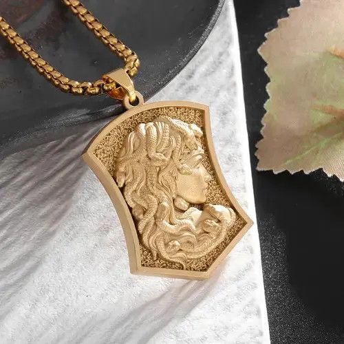 Jewelry Gothic Medusa Snake Necklace Size ONE SIZE - 1 Thumbnail
