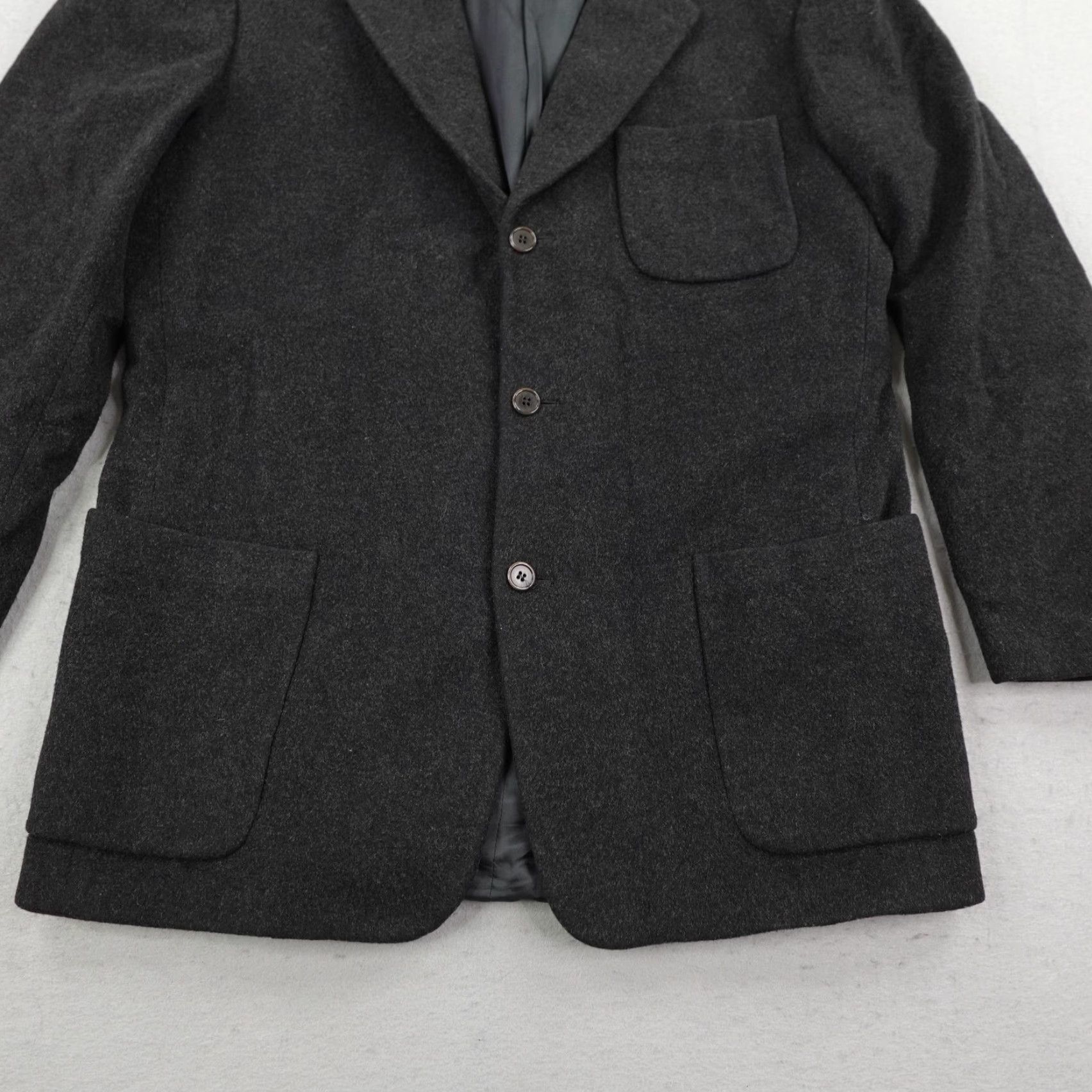 J.Crew VINTAGE J.CREW Blazer Men's 42 Regular Gray Wool Cashmere Blend Sport Coat Outdoor Size 42R - 3 Thumbnail
