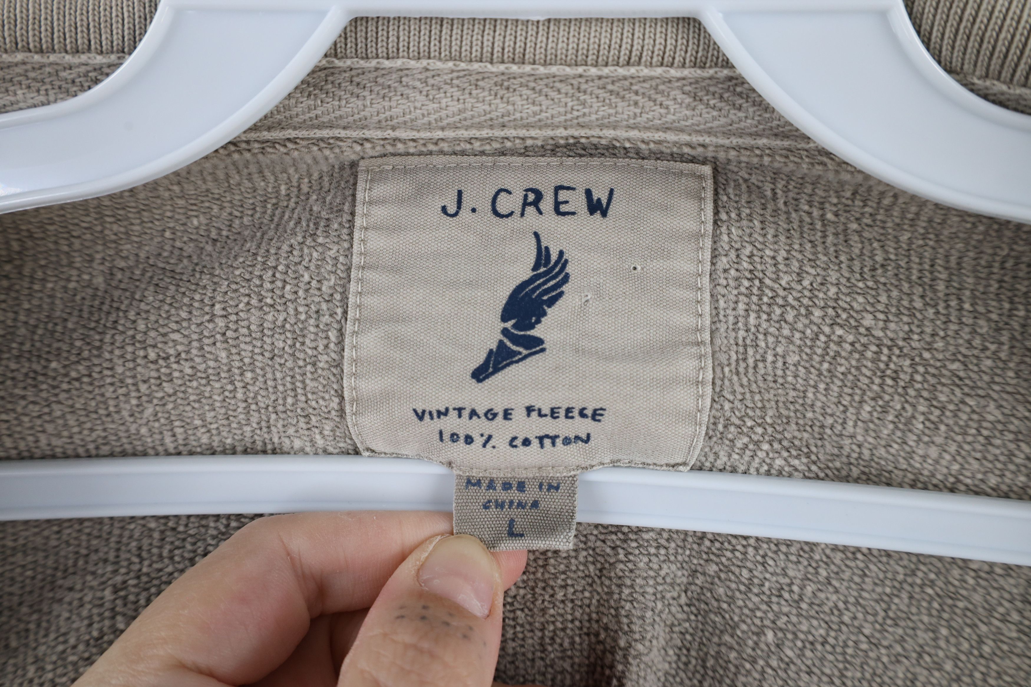 J.Crew × Vintage J Crew Stonewash Vintage Fleece Full Zip Sweatshirt Gray Size US L / EU 52-54 / 3 - 6 Thumbnail