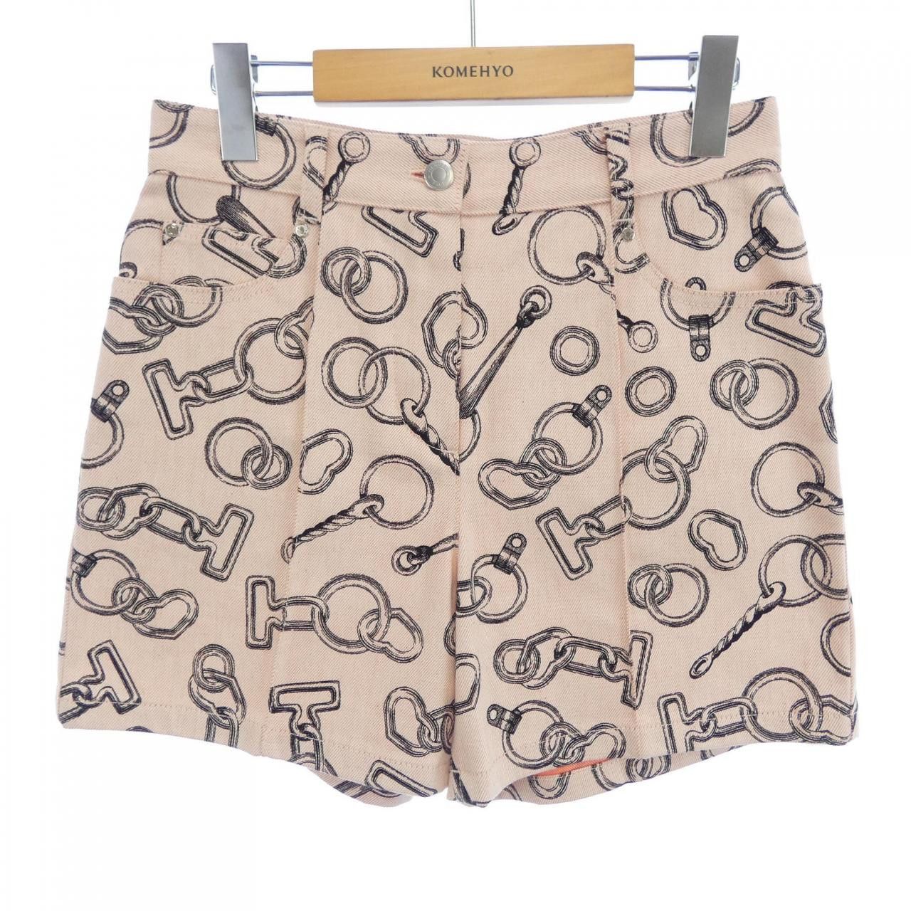 Hermes Hermes Hermes Kaleidoscope Effect Finesse Crude Selle Cartouche Silk Shorts Textile Shorts DUTY FREE for USA Size ONE SIZE - 1 Thumbnail